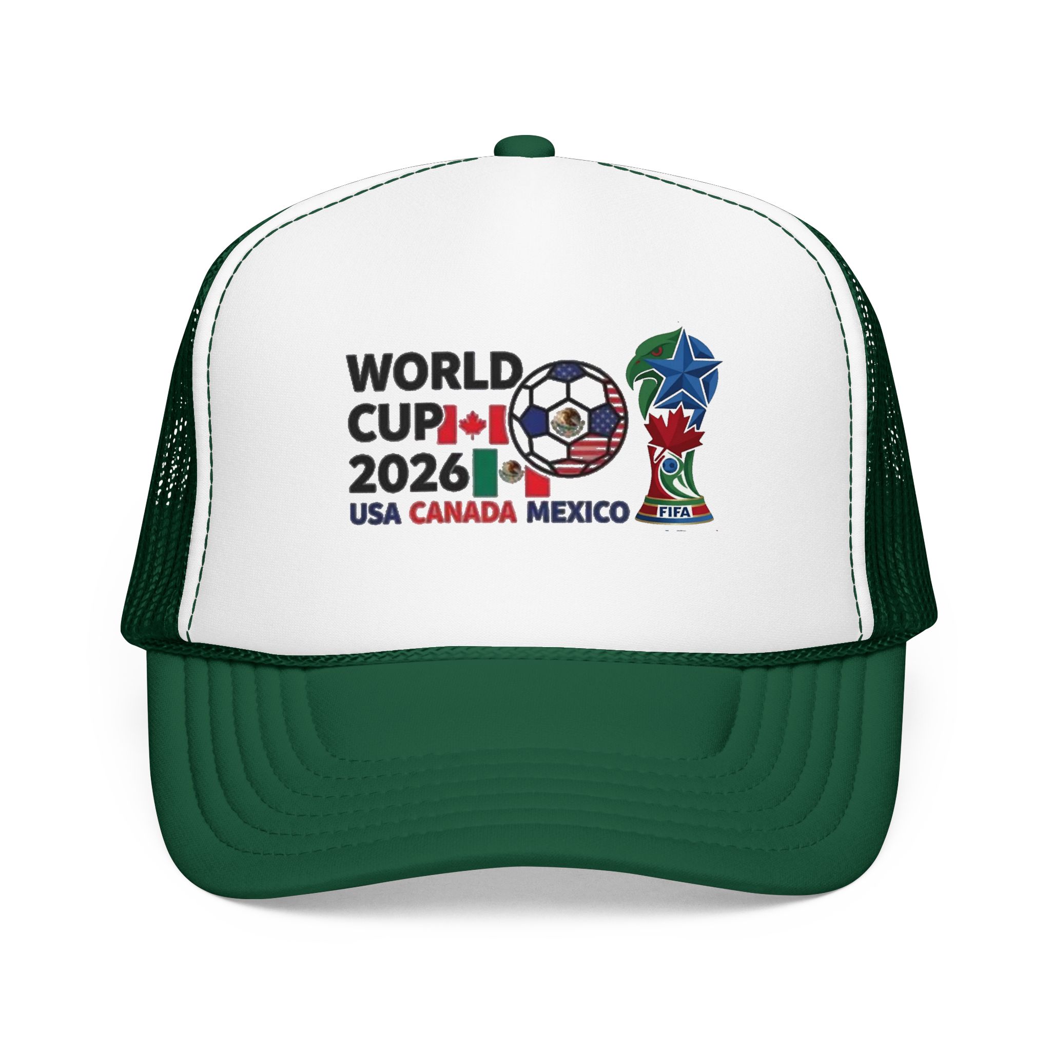World Cup 2026 Soccer Logo Foam Trucker Hat | USA Canada Mexico - Görsel 17