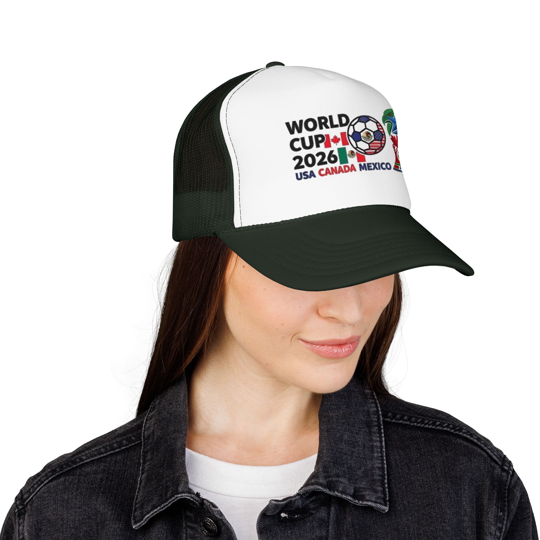 World Cup 2026 Soccer Logo Foam Trucker Hat | USA Canada Mexico - Görsel 12
