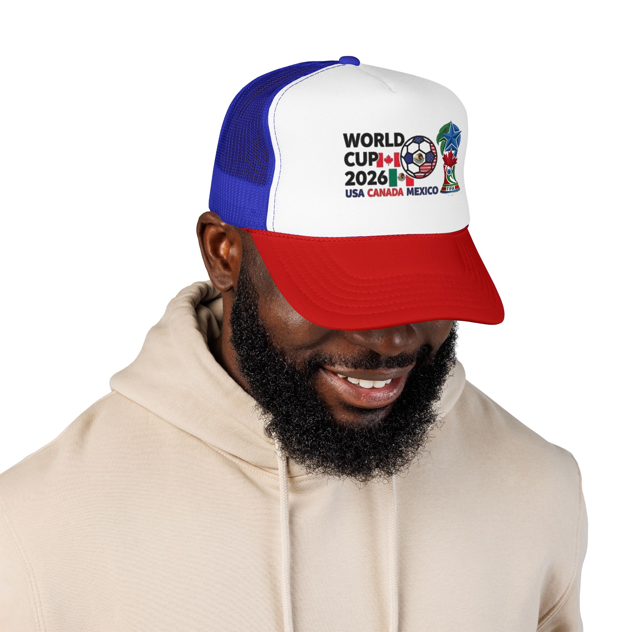 World Cup 2026 Soccer Logo Foam Trucker Hat | USA Canada Mexico - Görsel 31