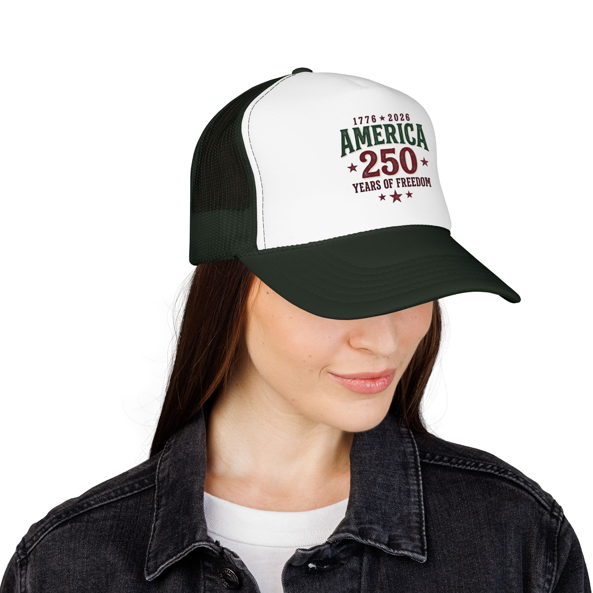 America 250 Foam Trucker Hat | Vintage Patriotic USA Celebration - Görsel 12