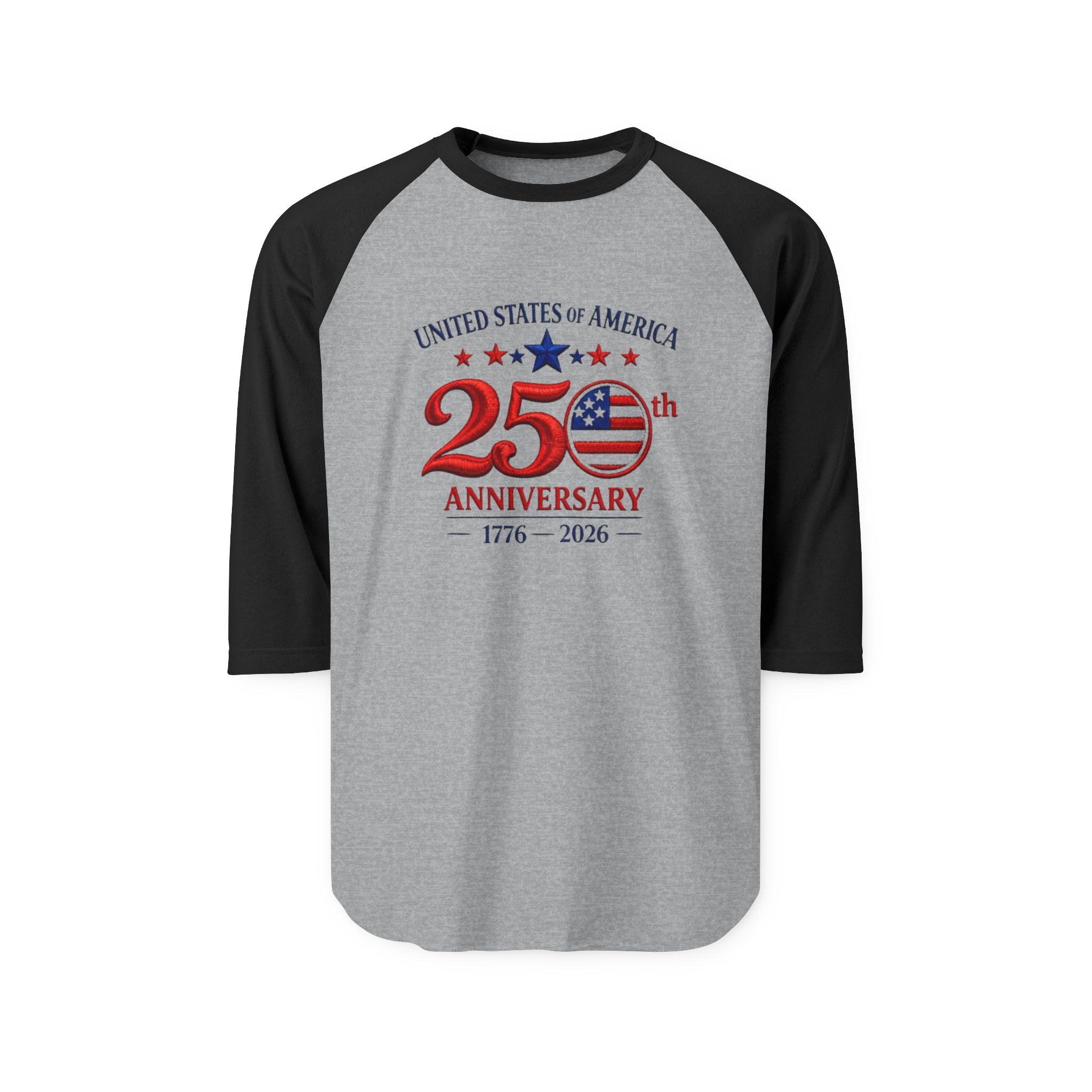 25th Anniversary USA Flag Logo Raglan Shirt | 1776-2026 - Görsel 7