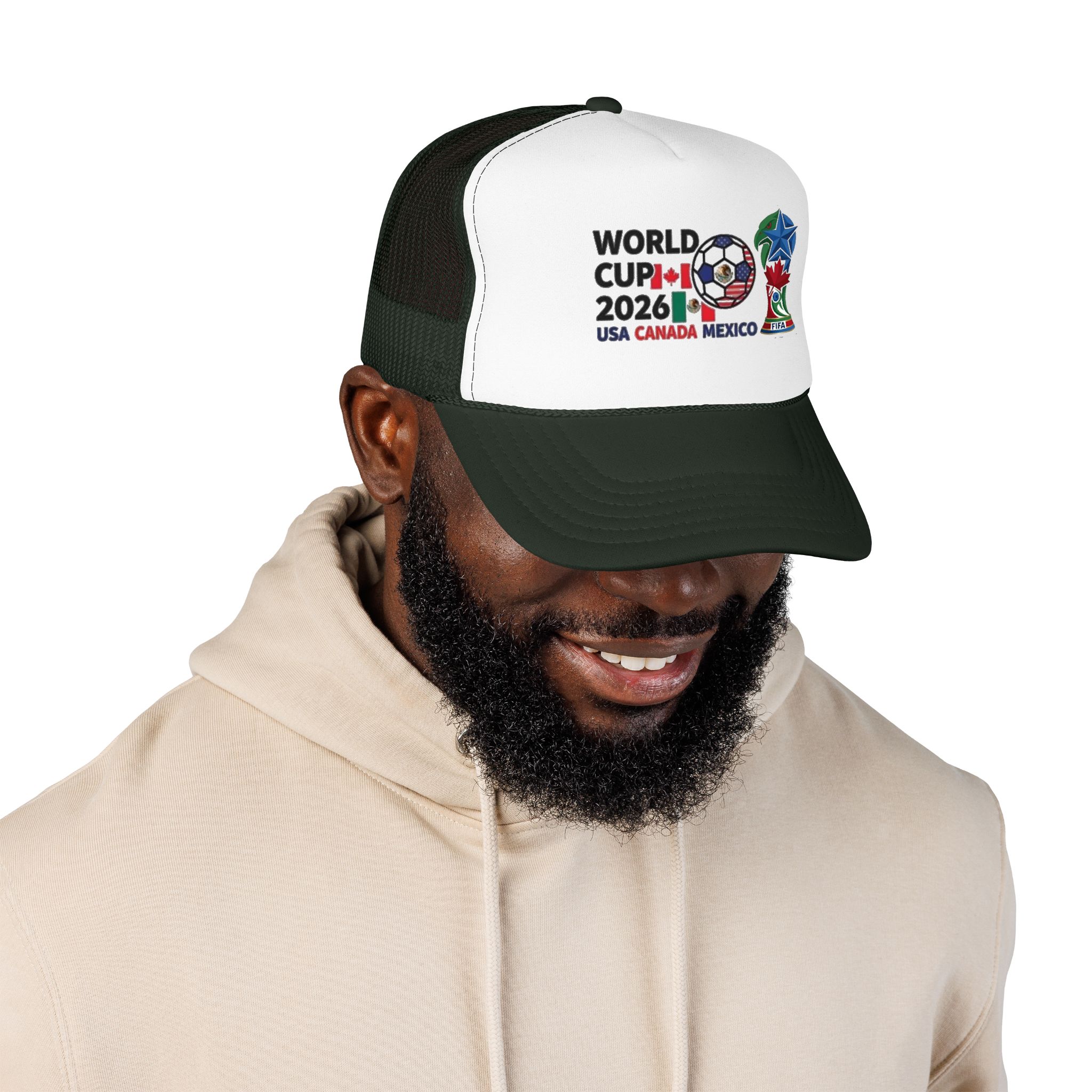 World Cup 2026 Soccer Logo Foam Trucker Hat | USA Canada Mexico - Görsel 11