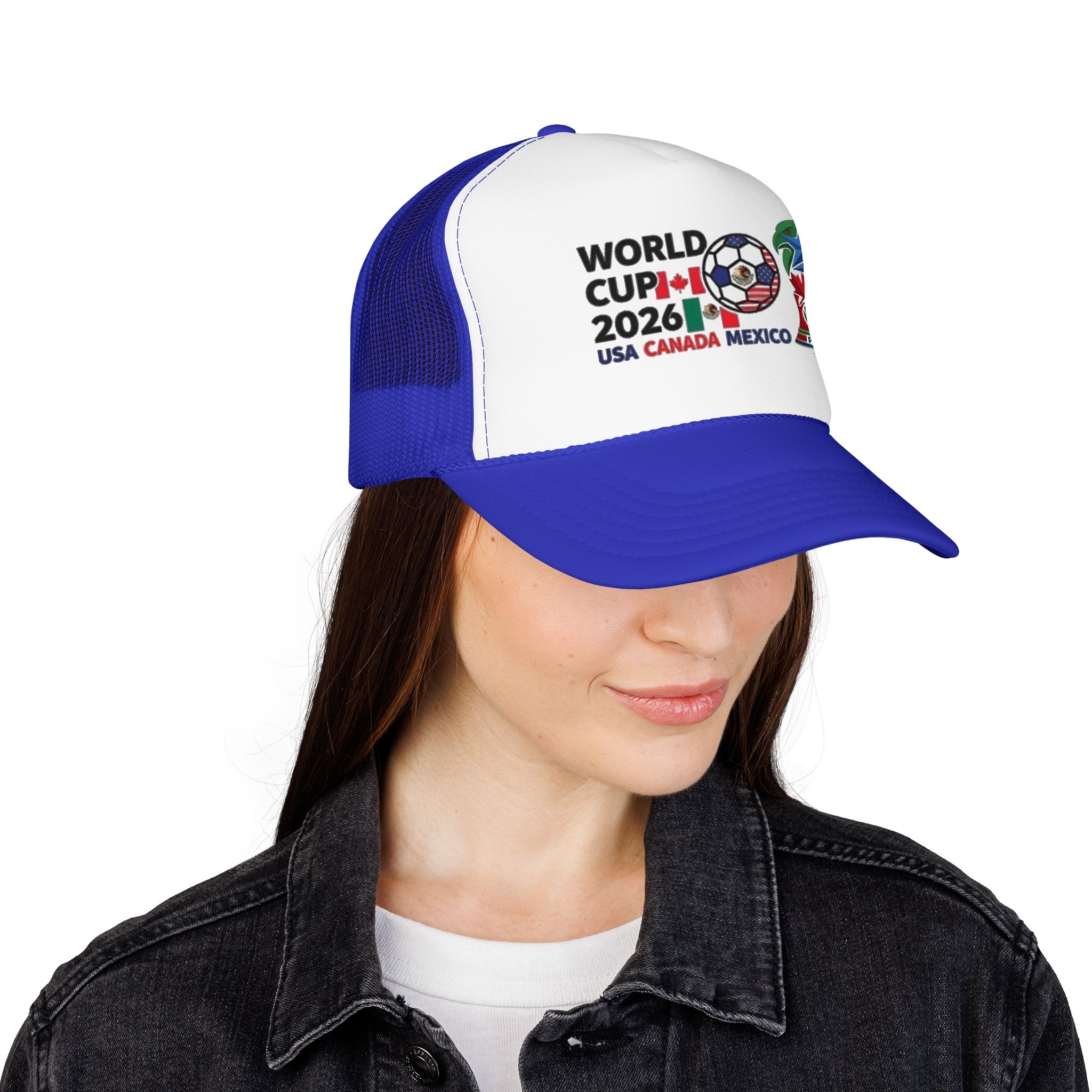 World Cup 2026 Soccer Logo Foam Trucker Hat | USA Canada Mexico - Görsel 36