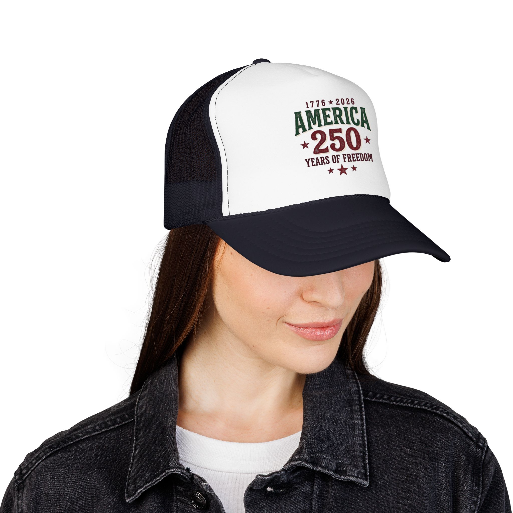 America 250 Foam Trucker Hat | Vintage Patriotic USA Celebration - Görsel 28