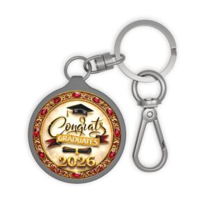 Congrats Graduates 2026 Keyring Tag | Graduation Keychain