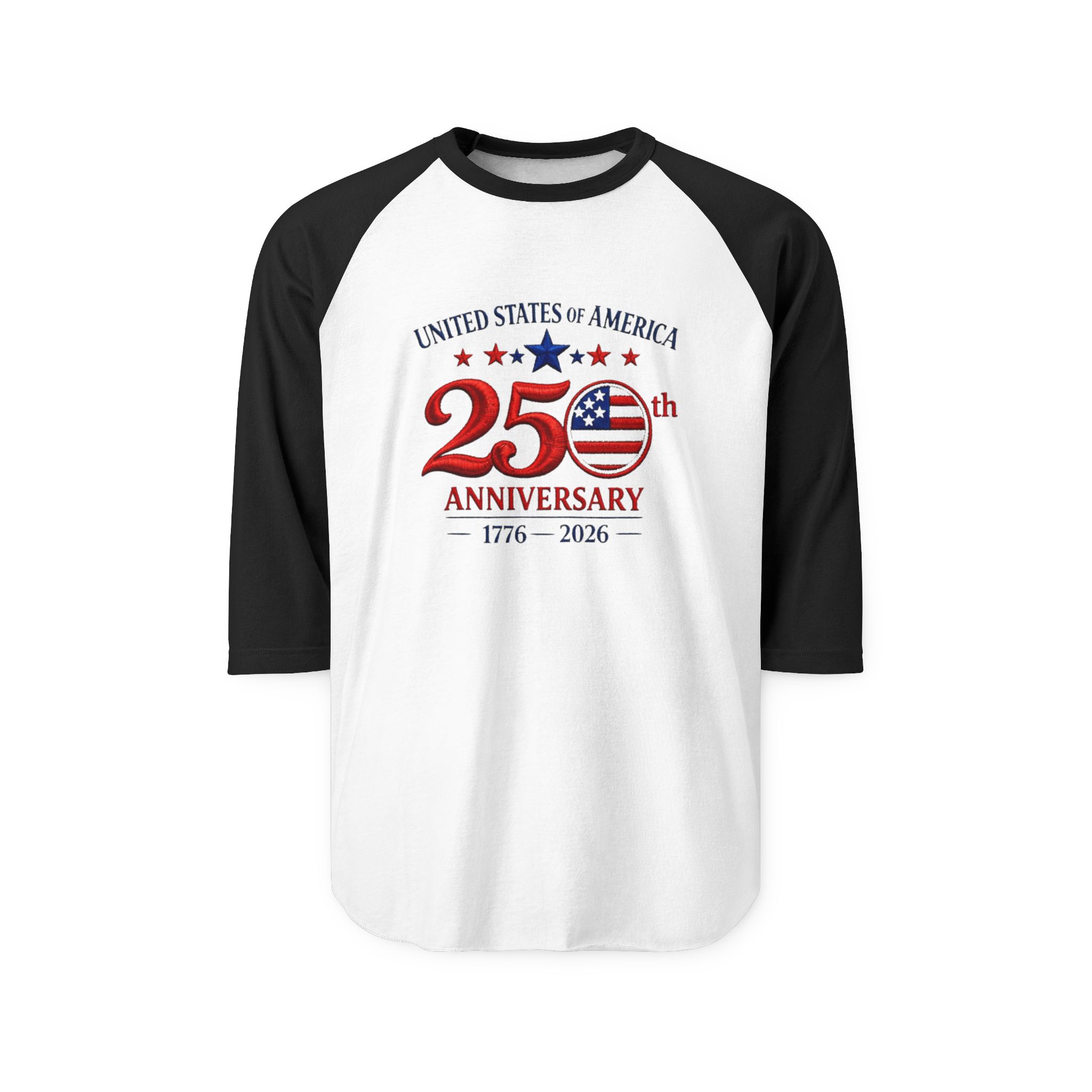 25th Anniversary USA Flag Logo Raglan Shirt | 1776-2026 - Görsel 9