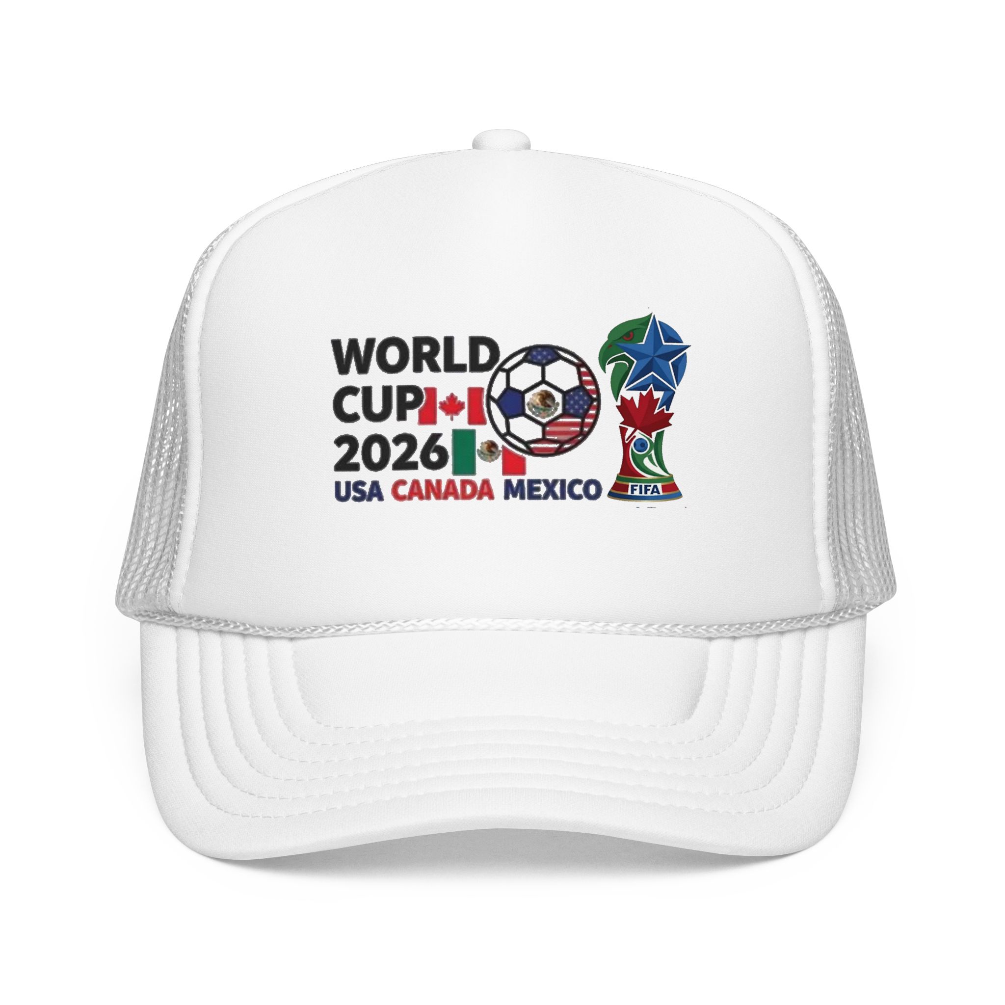 World Cup 2026 Soccer Logo Foam Trucker Hat | USA Canada Mexico - Görsel 37