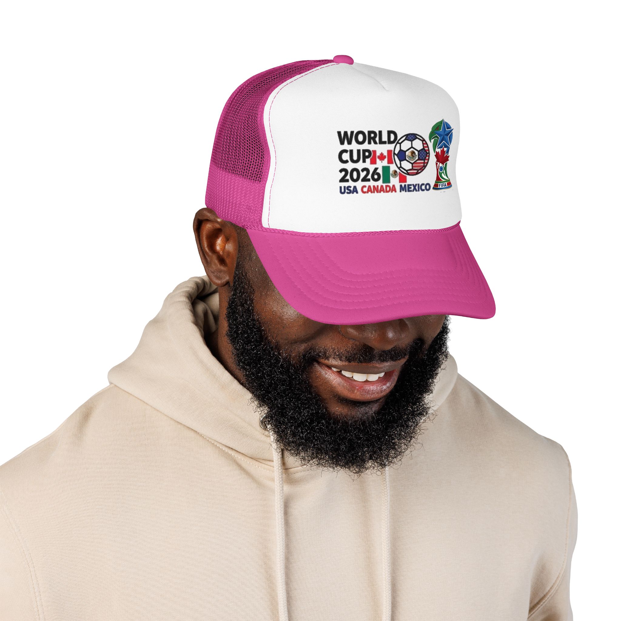 World Cup 2026 Soccer Logo Foam Trucker Hat | USA Canada Mexico - Görsel 15