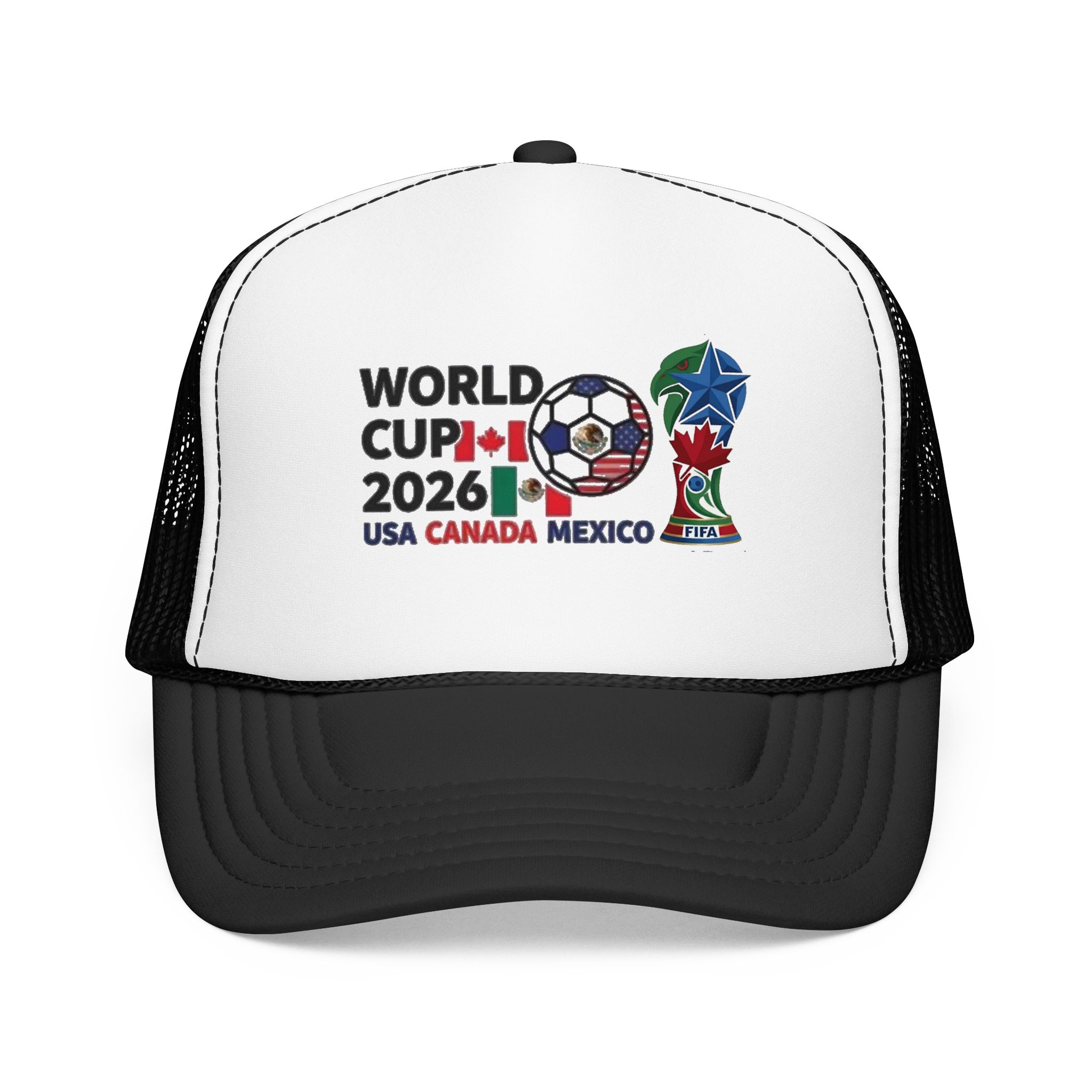 World Cup 2026 Soccer Logo Foam Trucker Hat | USA Canada Mexico