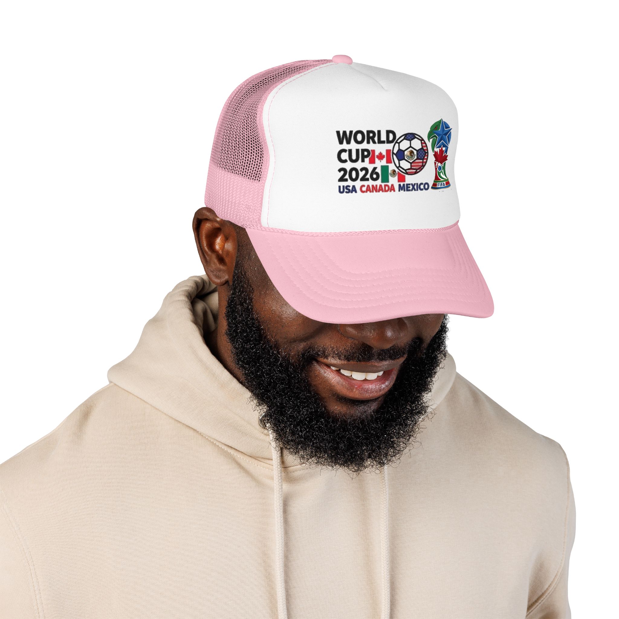 World Cup 2026 Soccer Logo Foam Trucker Hat | USA Canada Mexico - Görsel 23