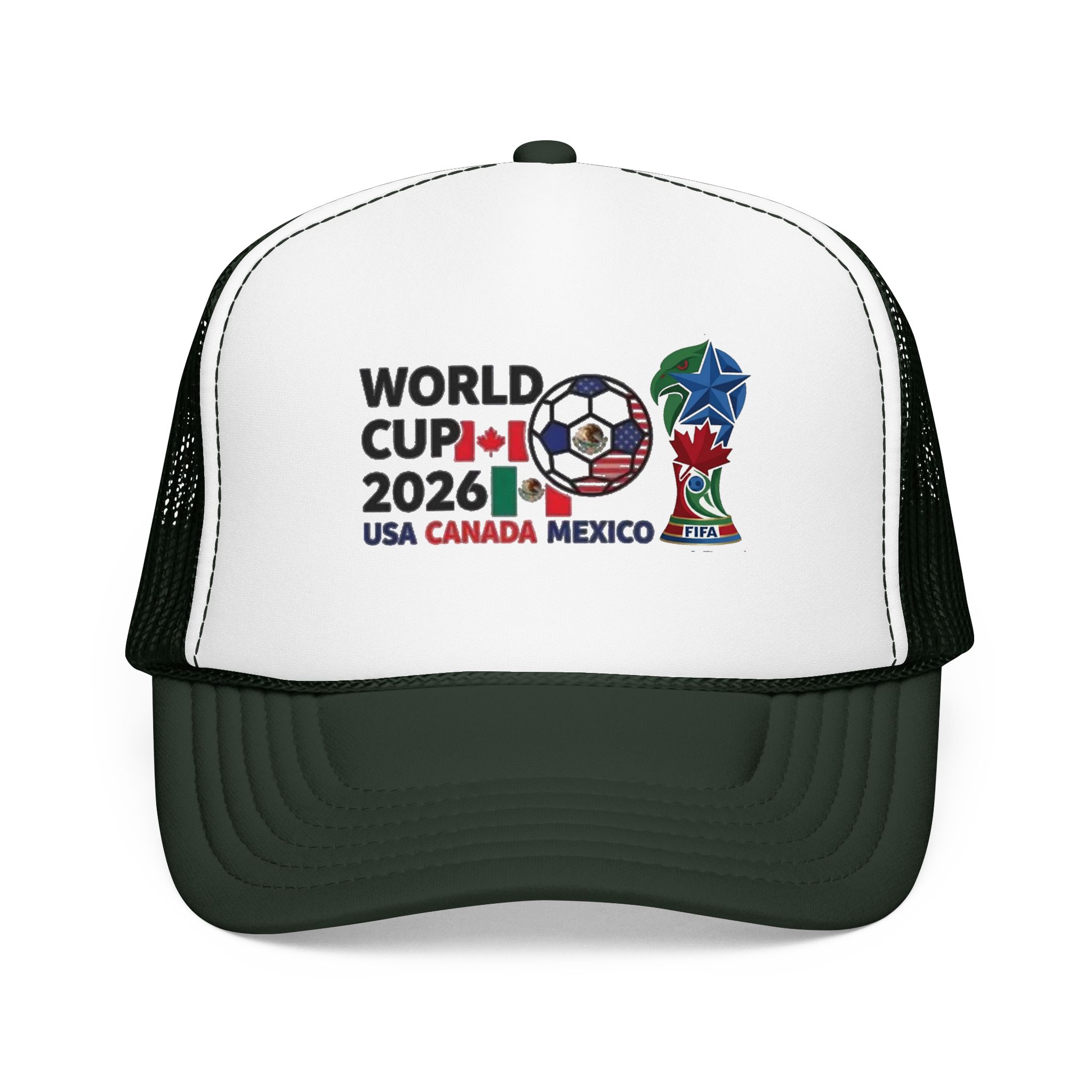 World Cup 2026 Soccer Logo Foam Trucker Hat | USA Canada Mexico - Görsel 9
