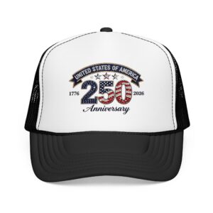 United States 250th Anniversary 250 Trucker Hat | 1776-2026 Patriotic Foam Hat