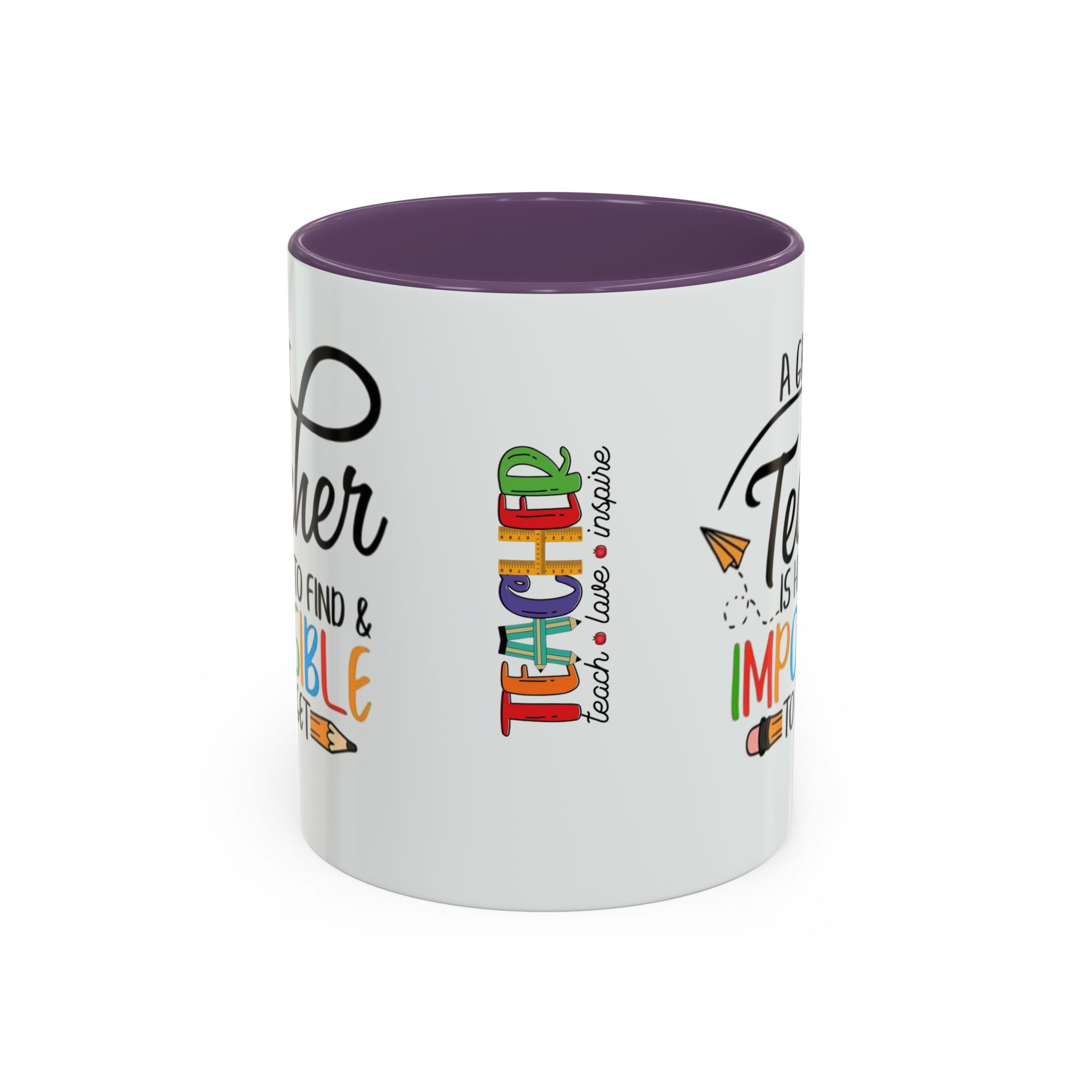 A Great Teacher Is Hard to Find Impossible to Forget Coffee Mug | Accent Mug (11/15oz) - Görsel 33