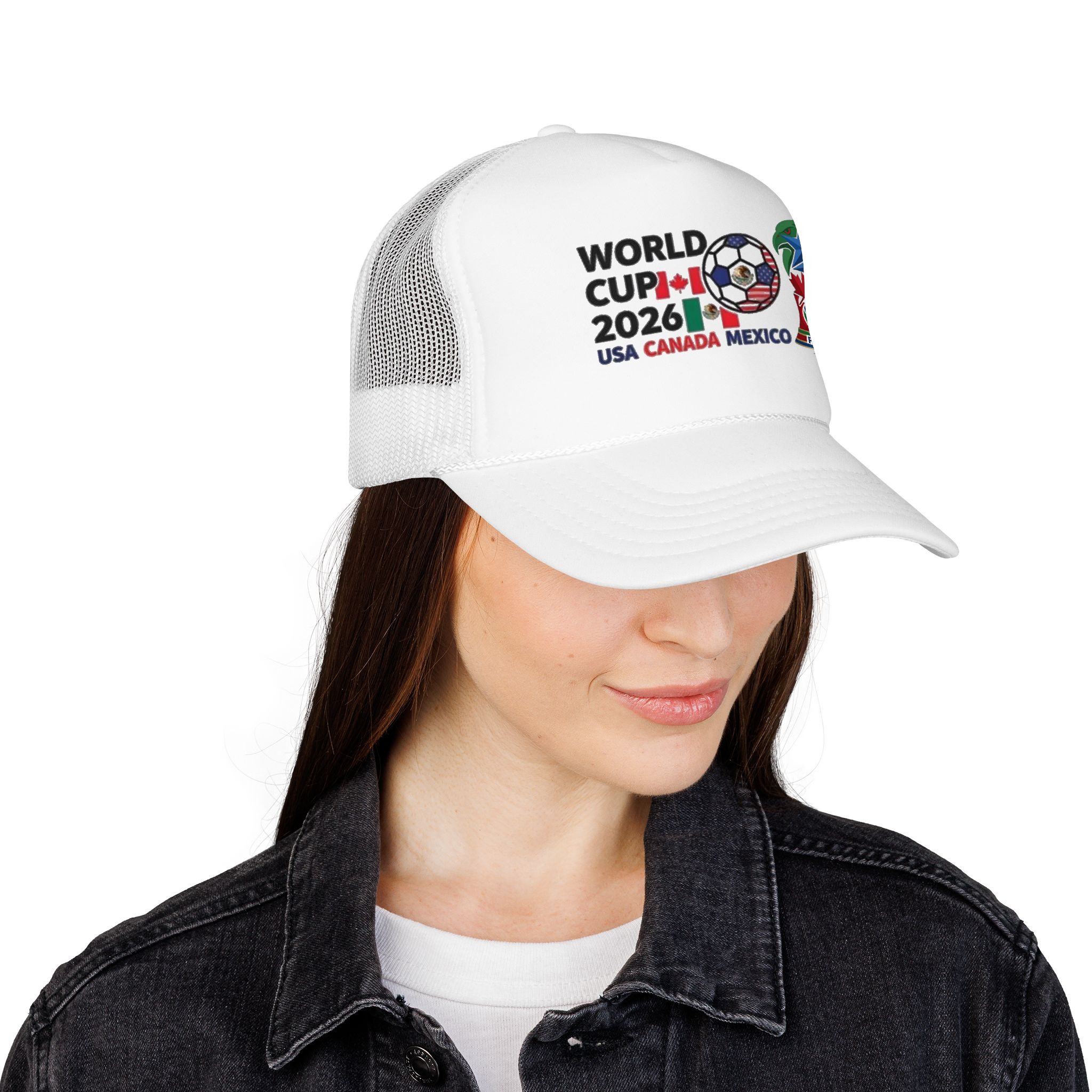 World Cup 2026 Soccer Logo Foam Trucker Hat | USA Canada Mexico - Görsel 40