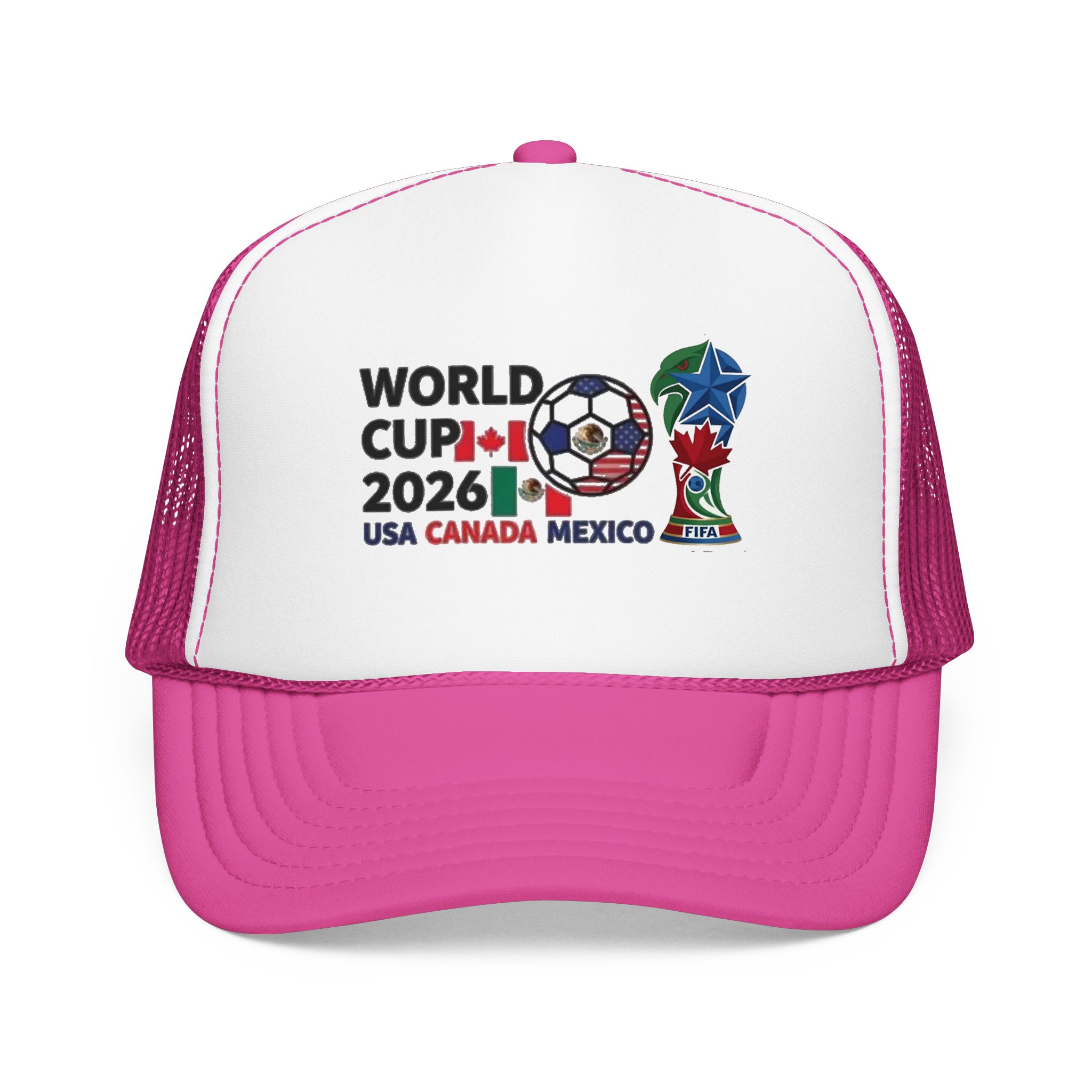 World Cup 2026 Soccer Logo Foam Trucker Hat | USA Canada Mexico - Görsel 13
