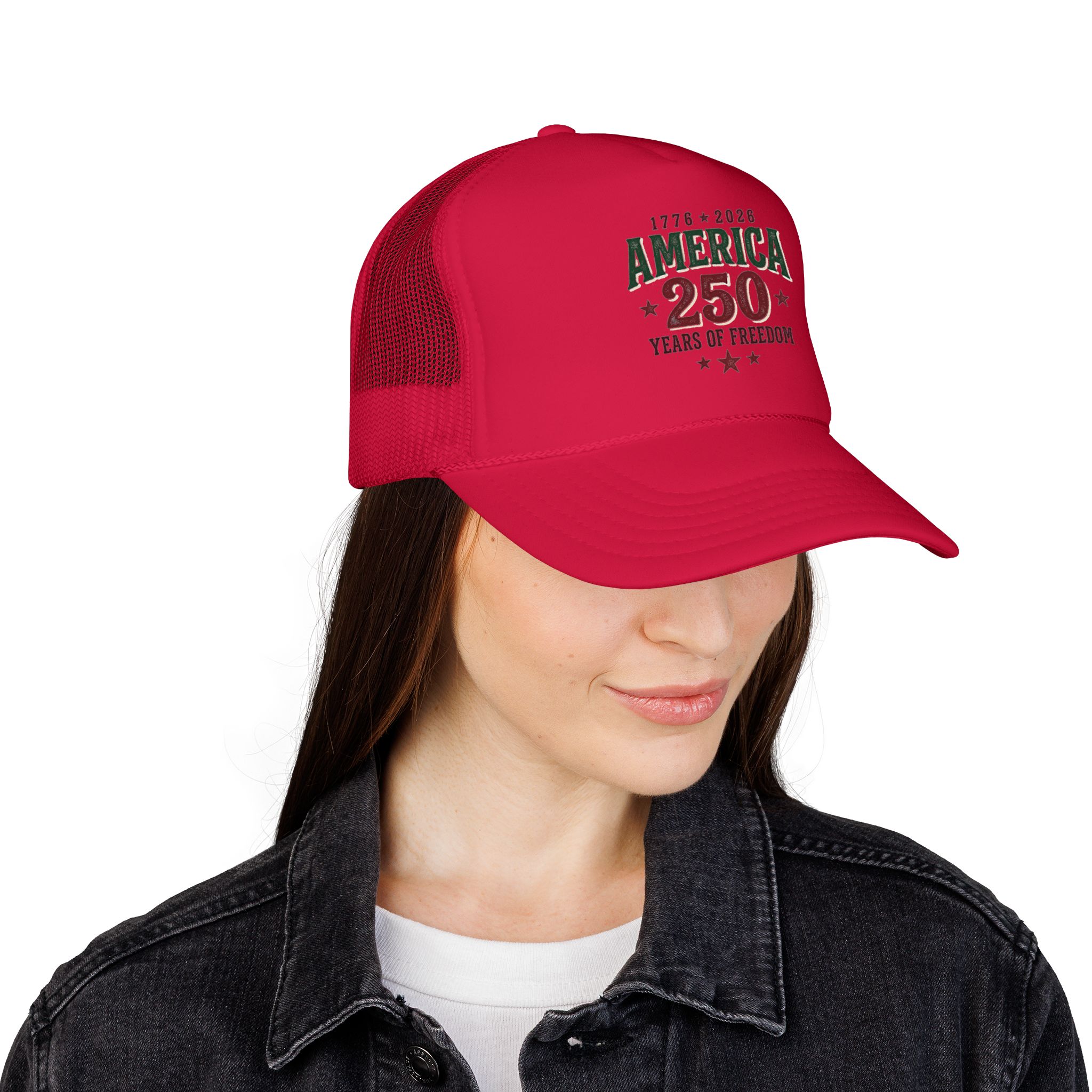 America 250 Foam Trucker Hat | Vintage Patriotic USA Celebration - Görsel 44