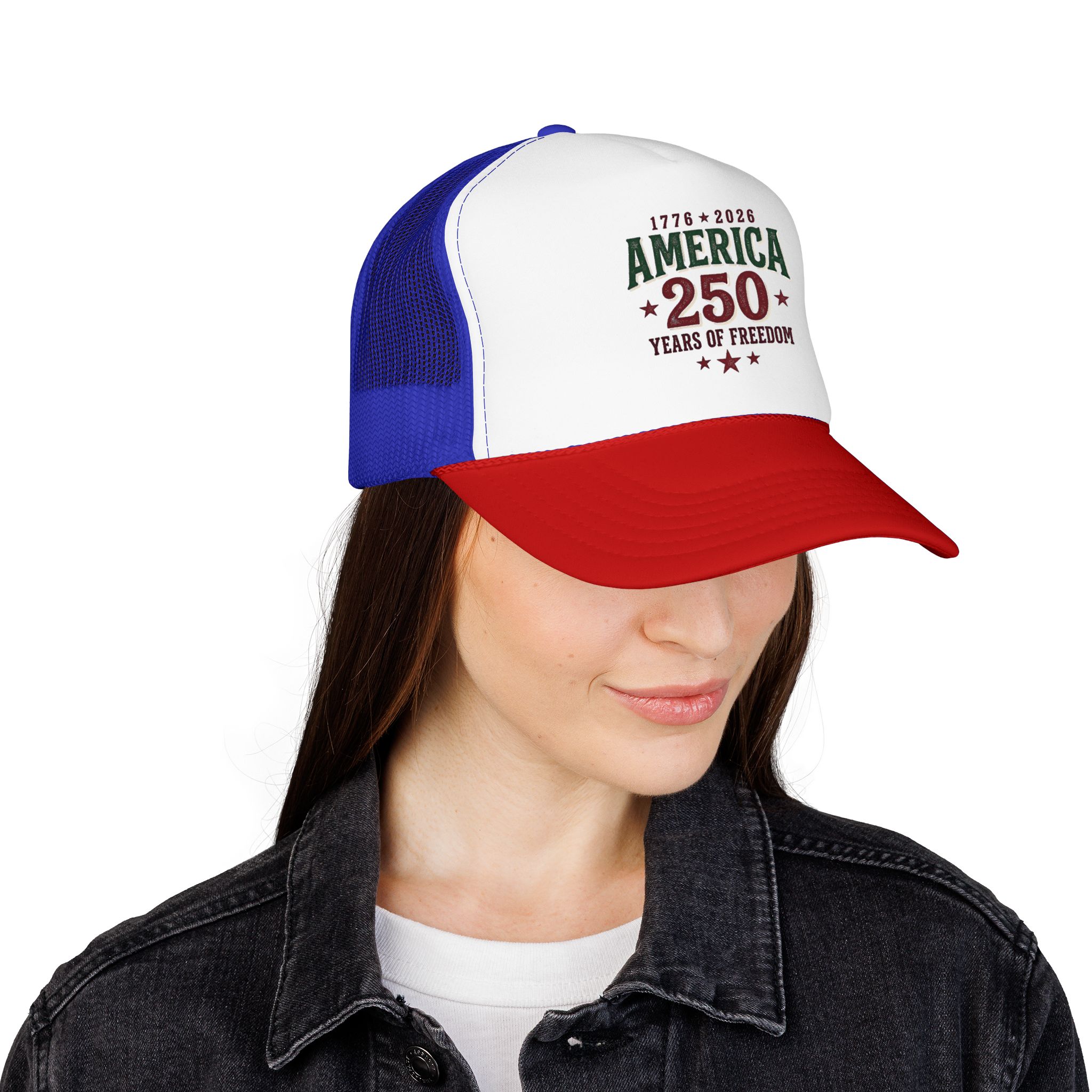 America 250 Foam Trucker Hat | Vintage Patriotic USA Celebration - Görsel 32