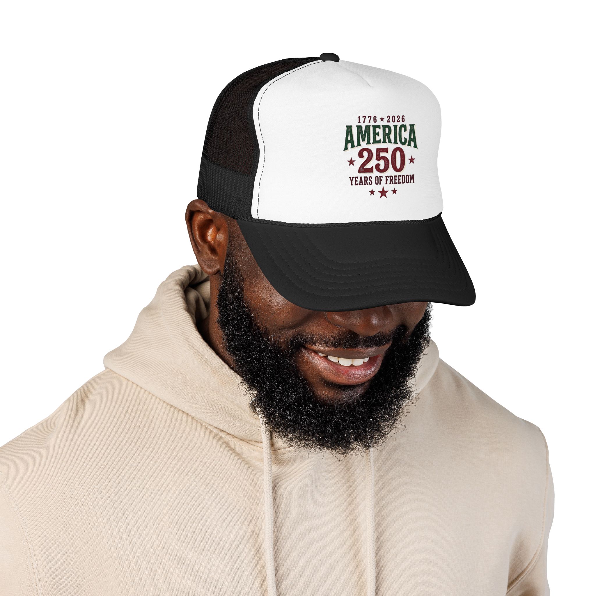 America 250 Foam Trucker Hat | Vintage Patriotic USA Celebration - Görsel 3