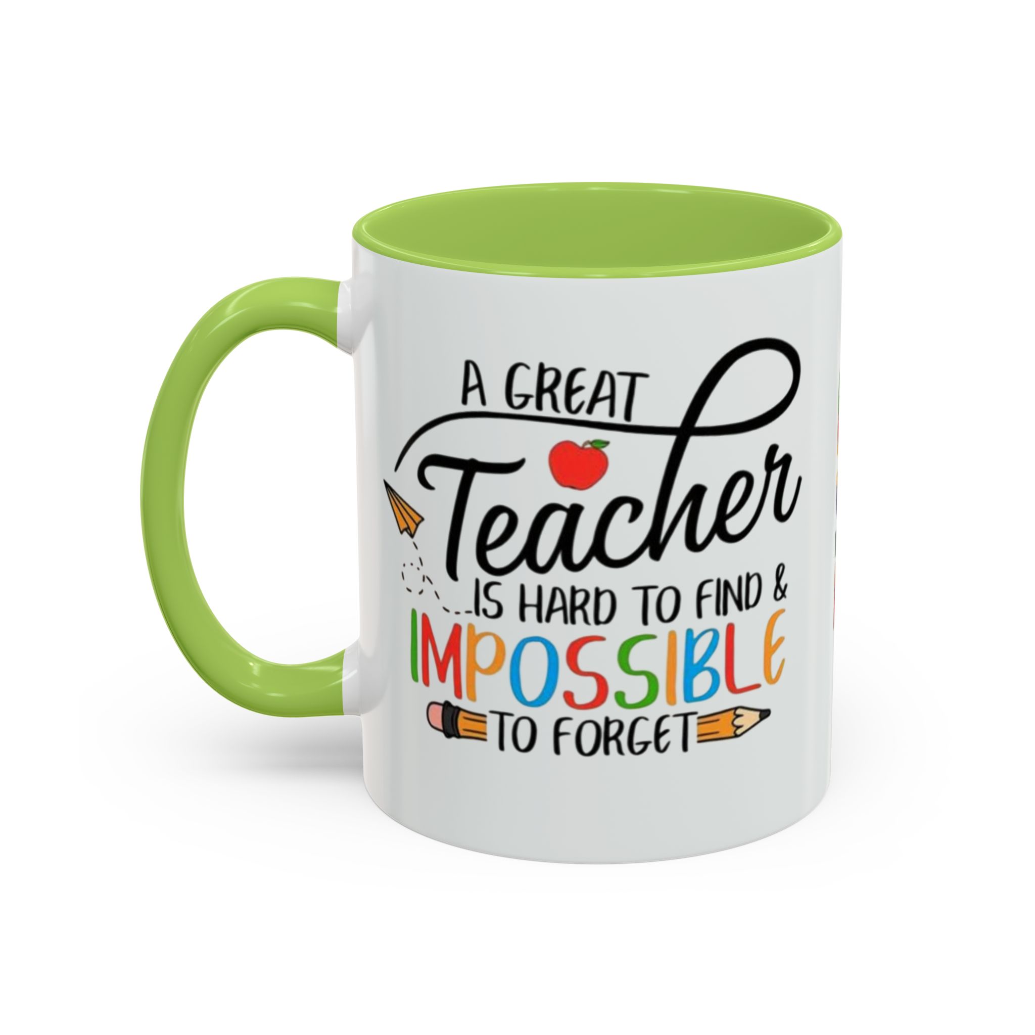 A Great Teacher Is Hard to Find Impossible to Forget Coffee Mug | Accent Mug (11/15oz) - Görsel 31