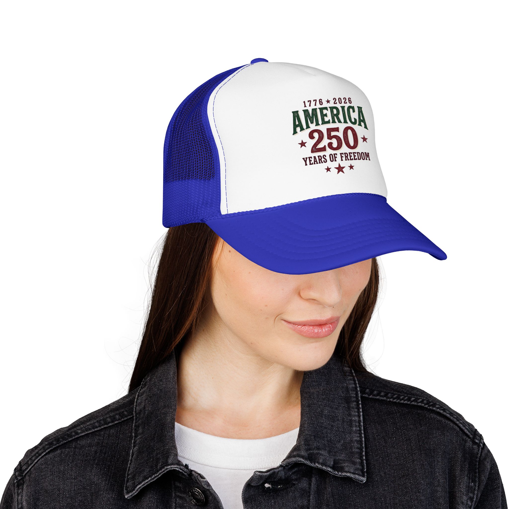 America 250 Foam Trucker Hat | Vintage Patriotic USA Celebration - Görsel 36