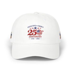 Embroidered with a celebratory 250th-anniversary  USA Flag logo Cap | Patriotic Dad Hat