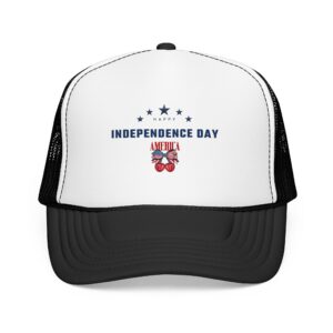 Independence Day America Skull Foam Trucker Hat | 4th of July Patriotic Stars