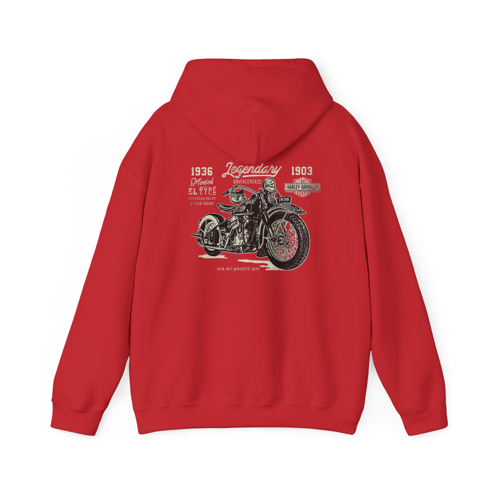 Vintage Motorcycle Hoodie | Harley-Davidson Script Logo - Görsel 26