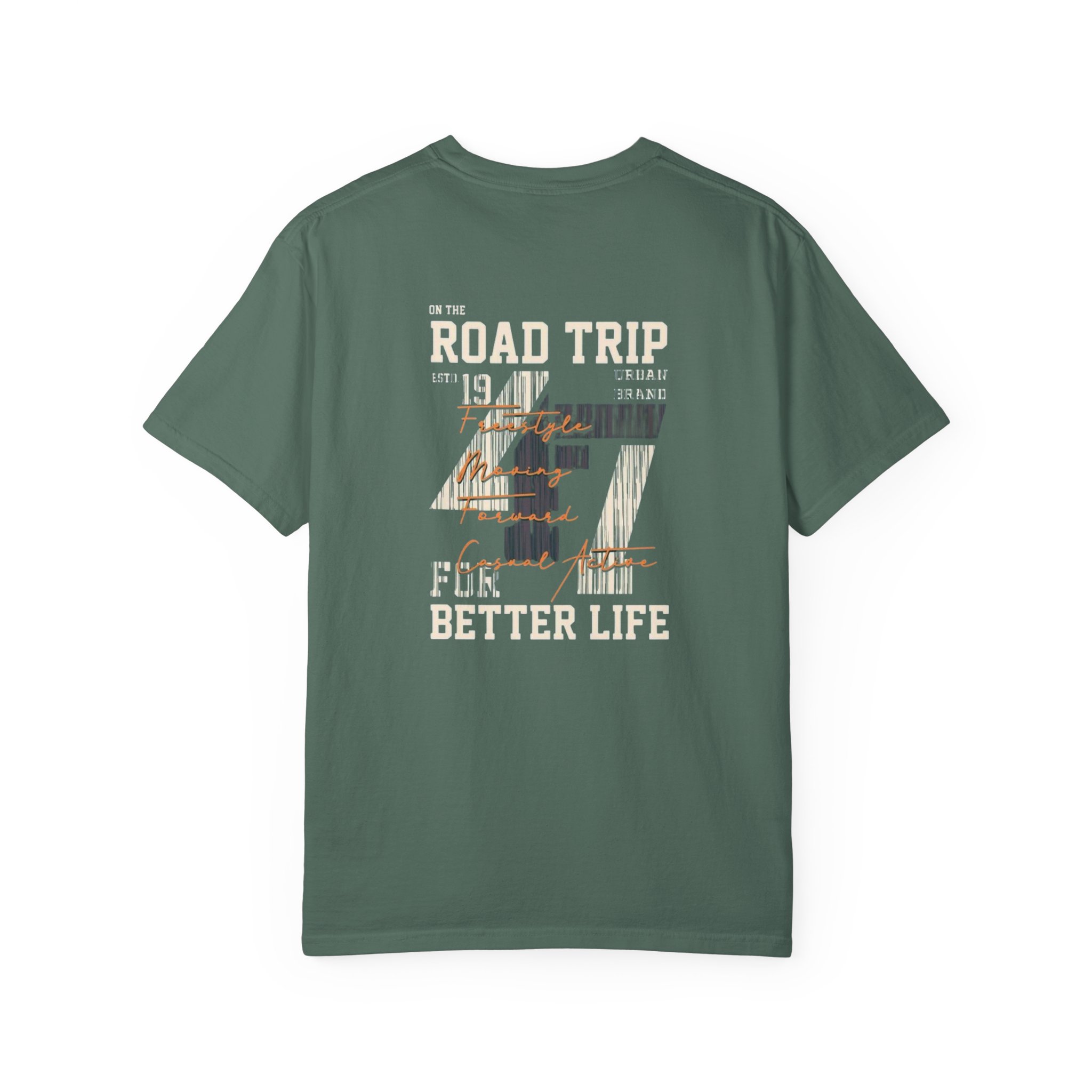 Road Trip Graphic T-shirt | Vintage Camera Collage, Back Print - Görsel 6