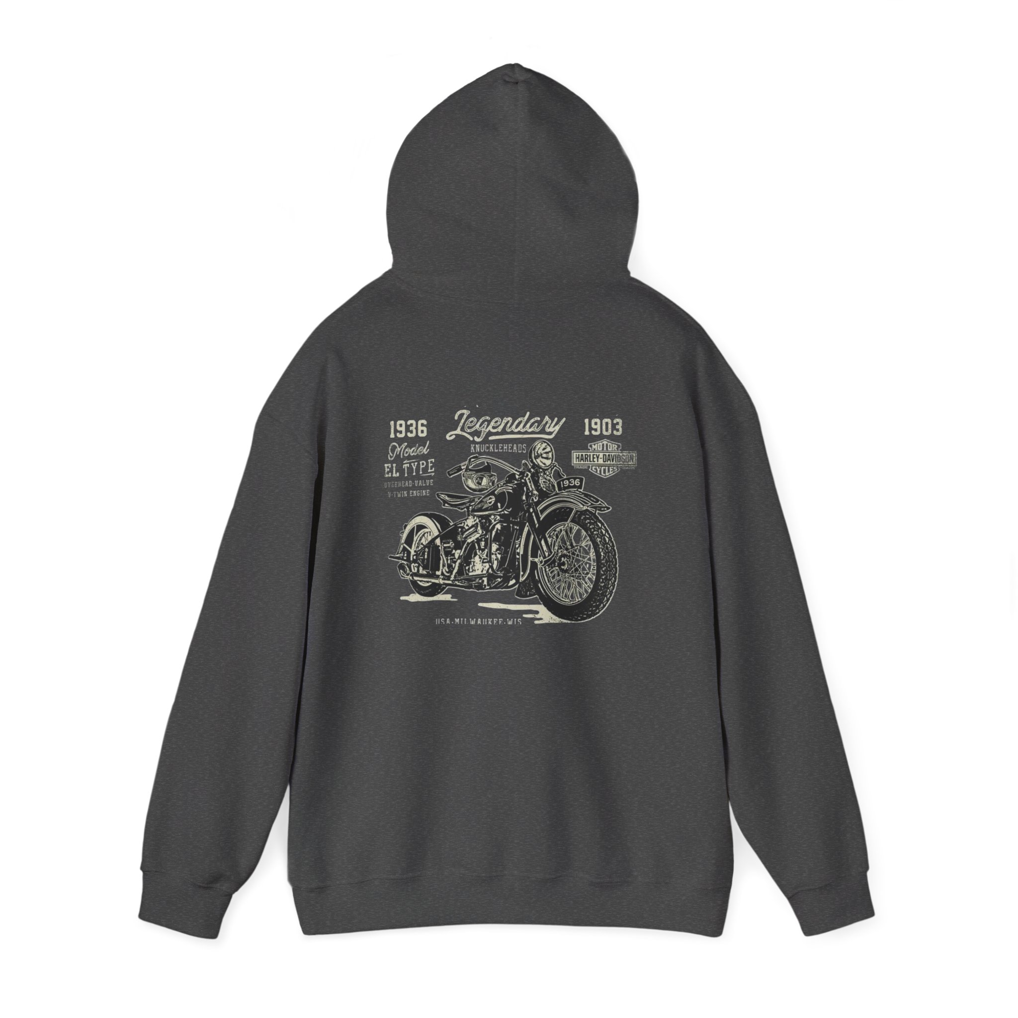 Vintage Motorcycle Hoodie | Harley-Davidson Script Logo - Görsel 15