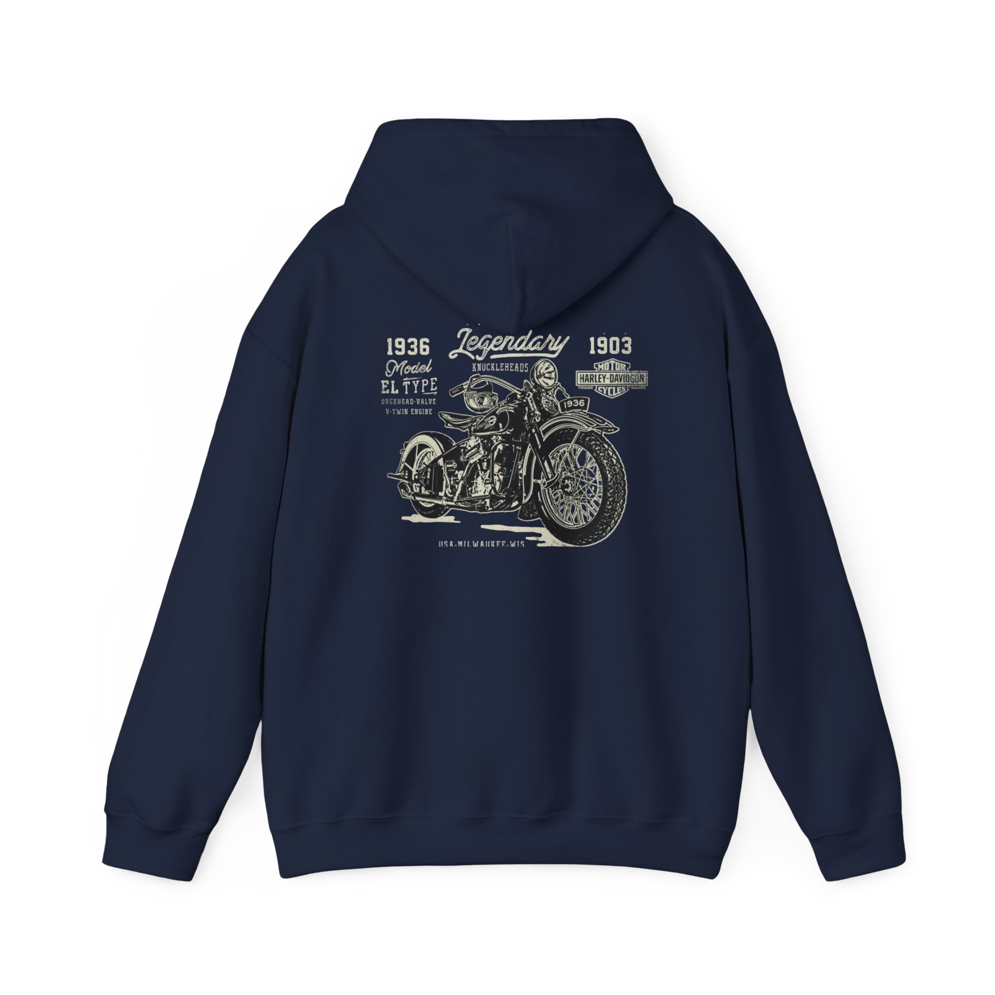Vintage Motorcycle Hoodie | Harley-Davidson Script Logo - Görsel 22