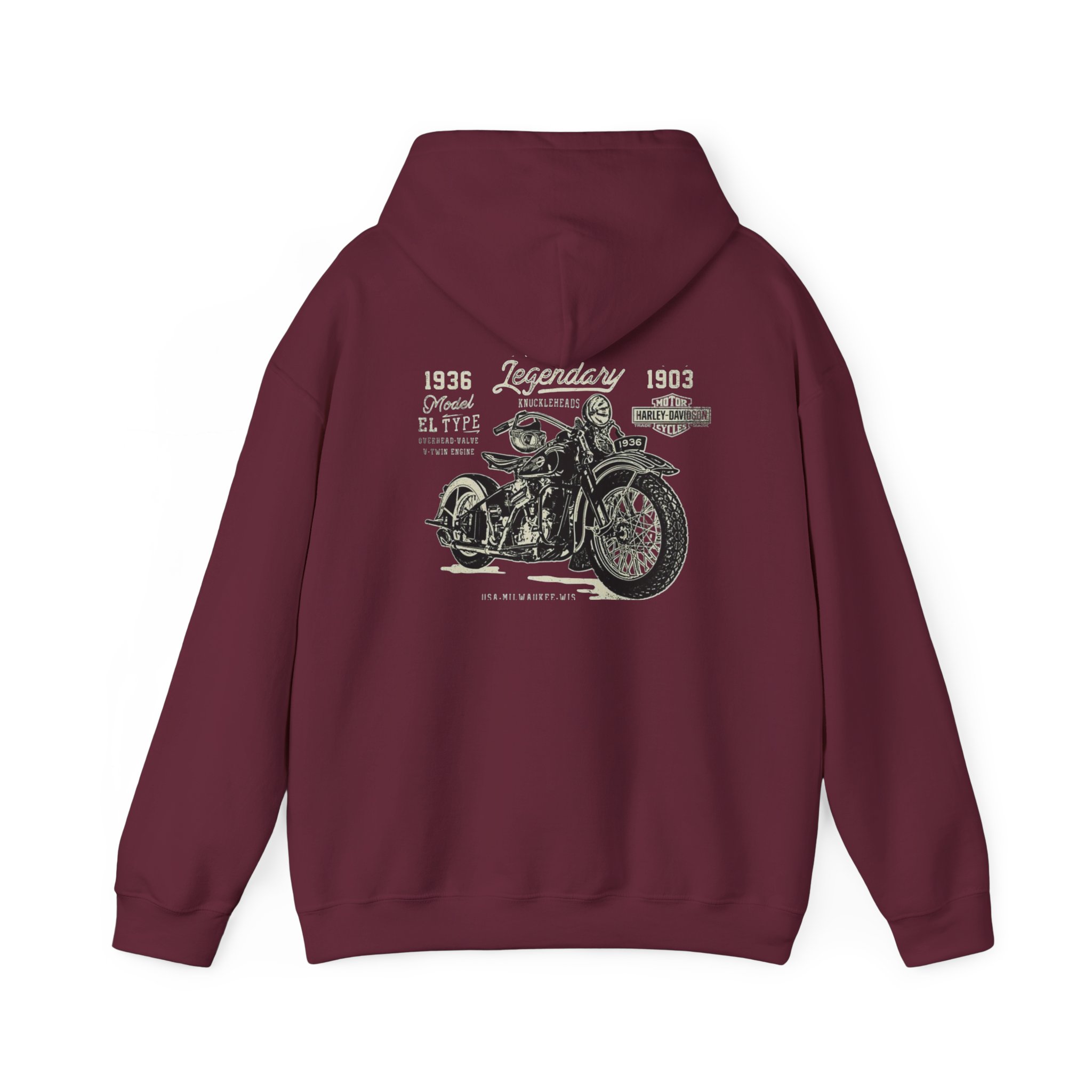 Vintage Motorcycle Hoodie | Harley-Davidson Script Logo - Görsel 6