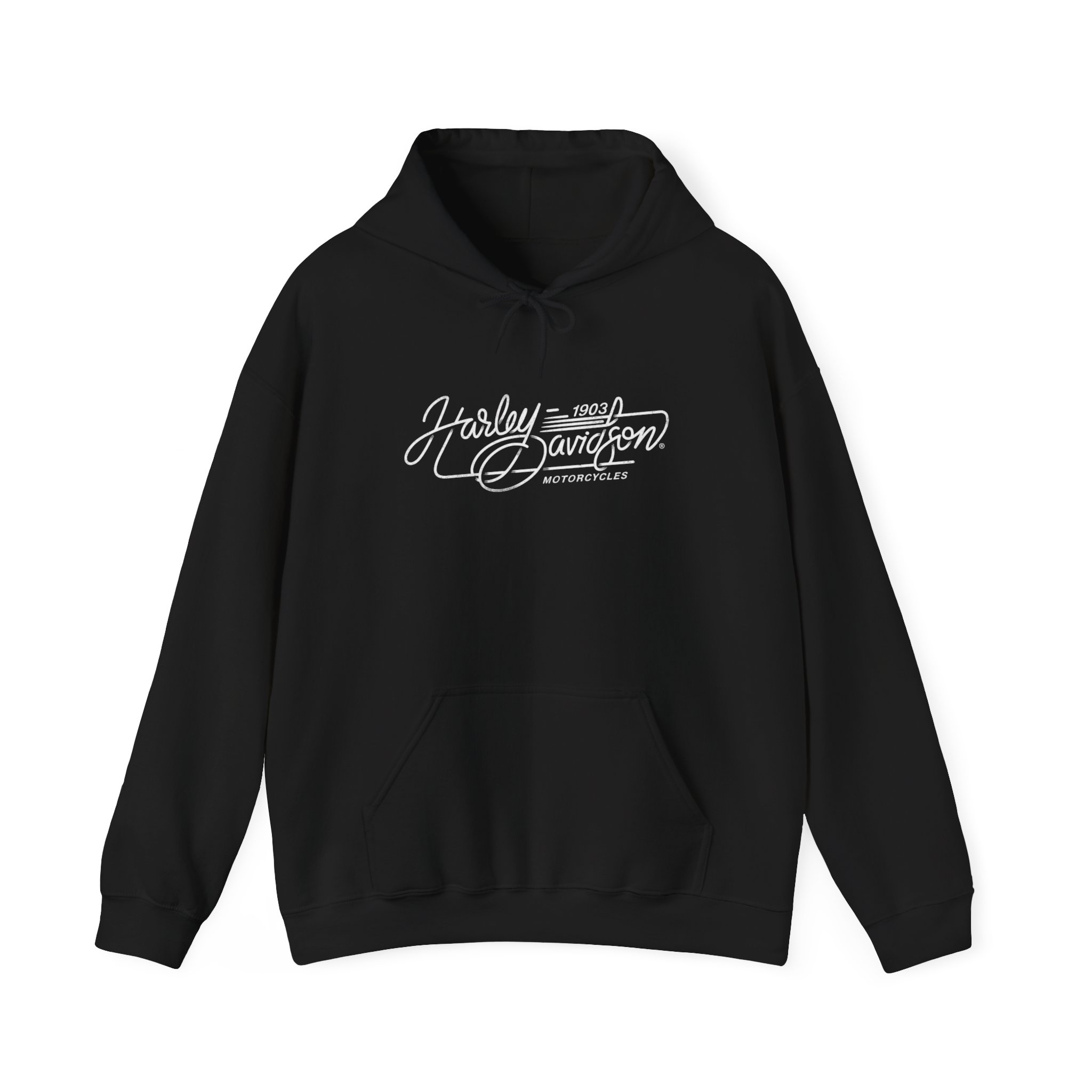 Vintage Motorcycle Hoodie | Harley-Davidson Script Logo