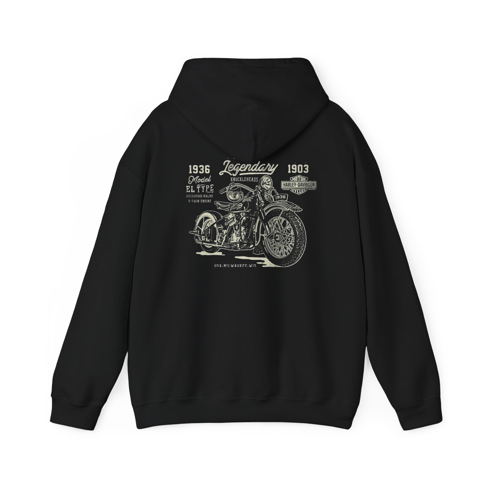 Vintage Motorcycle Hoodie | Harley-Davidson Script Logo - Görsel 2