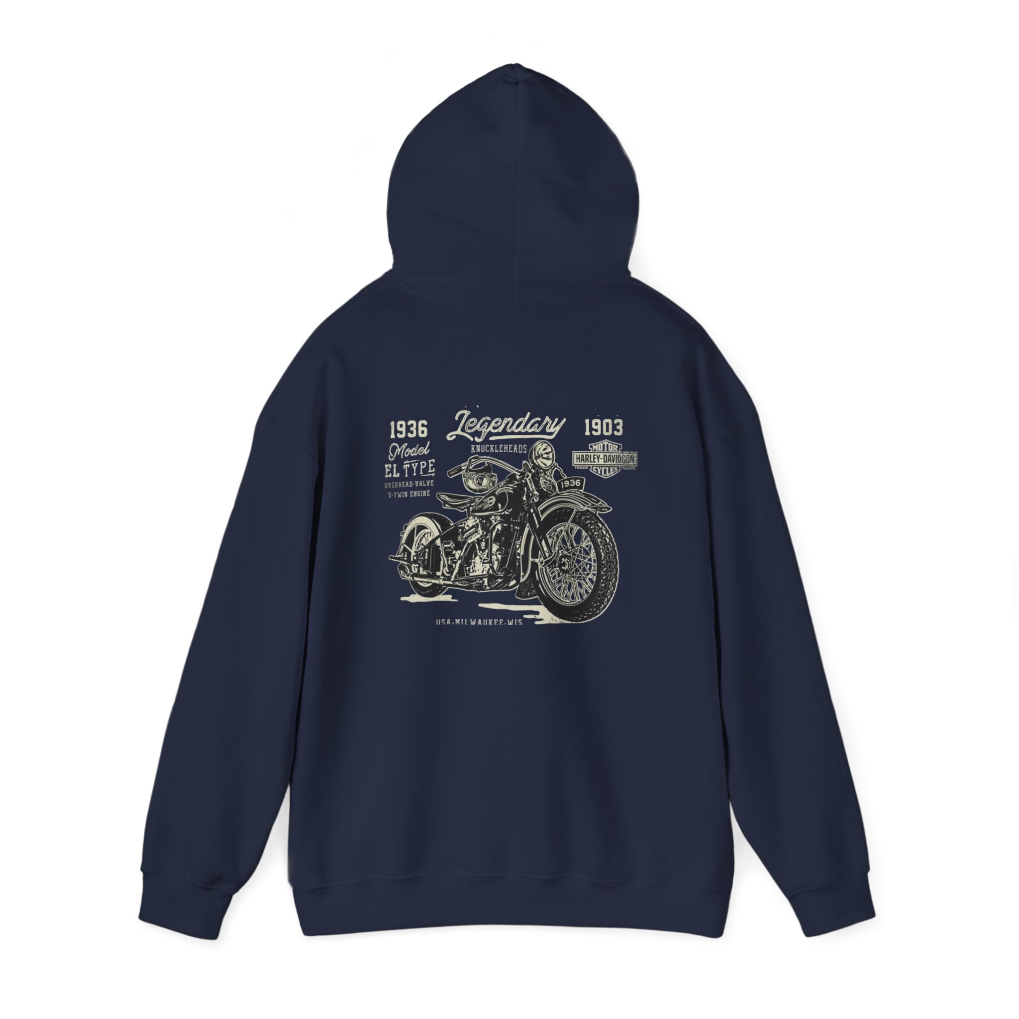 Vintage Motorcycle Hoodie | Harley-Davidson Script Logo - Görsel 23