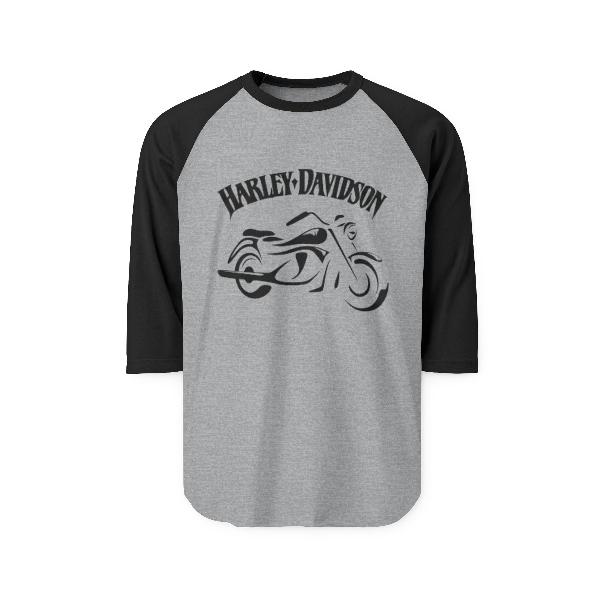 Harley-Davidson Motorcycle Raglan Shirt | Vintage Bike Tee - Görsel 5