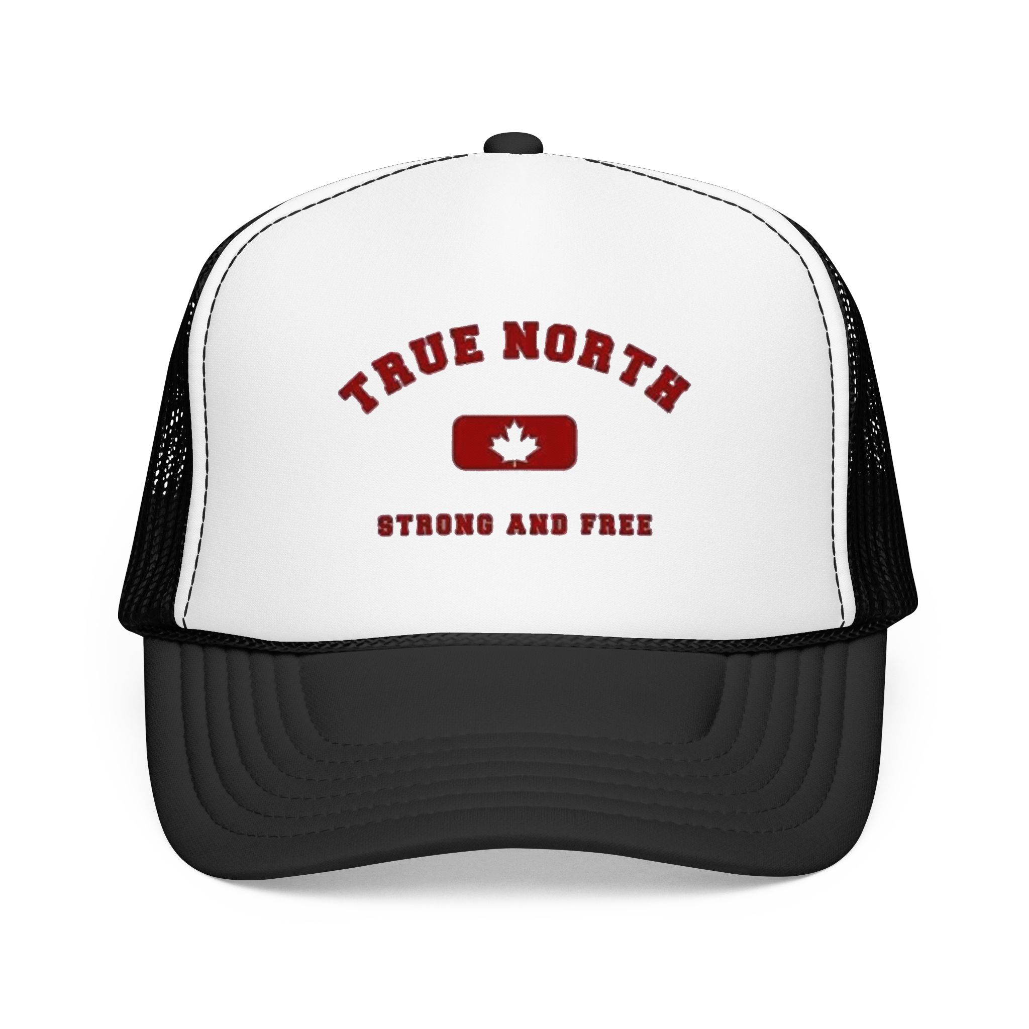 True North maple badge Foam Trucker Hat | Strong and Free Canada