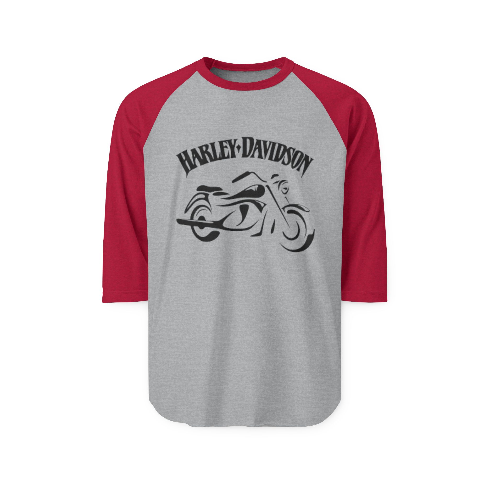Harley-Davidson Motorcycle Raglan Shirt | Vintage Bike Tee - Görsel 9