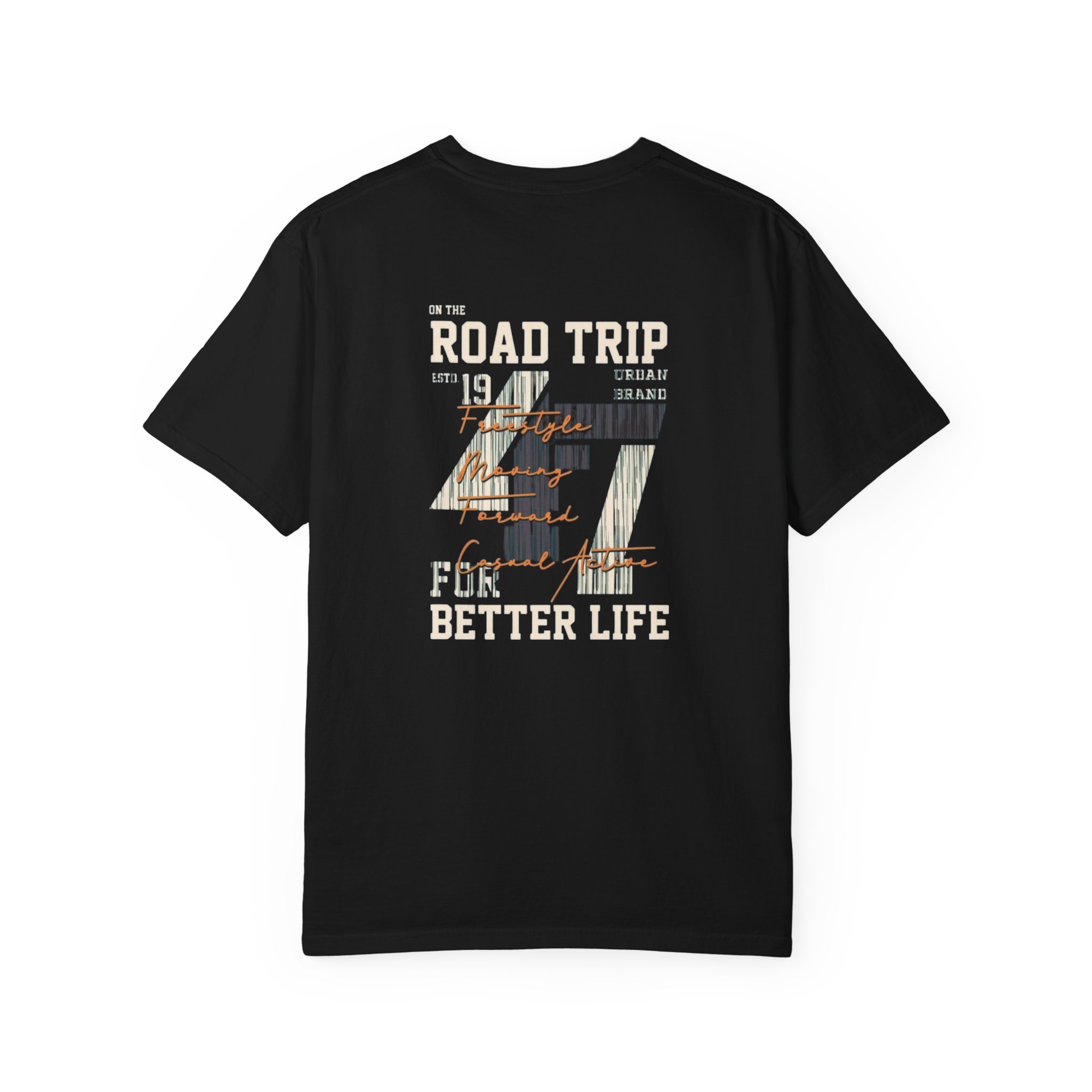 Road Trip Graphic T-shirt | Vintage Camera Collage, Back Print - Görsel 18