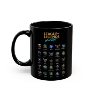 League of Legends Wild Rift Champions Chart Mug | Black Ceramic Mug