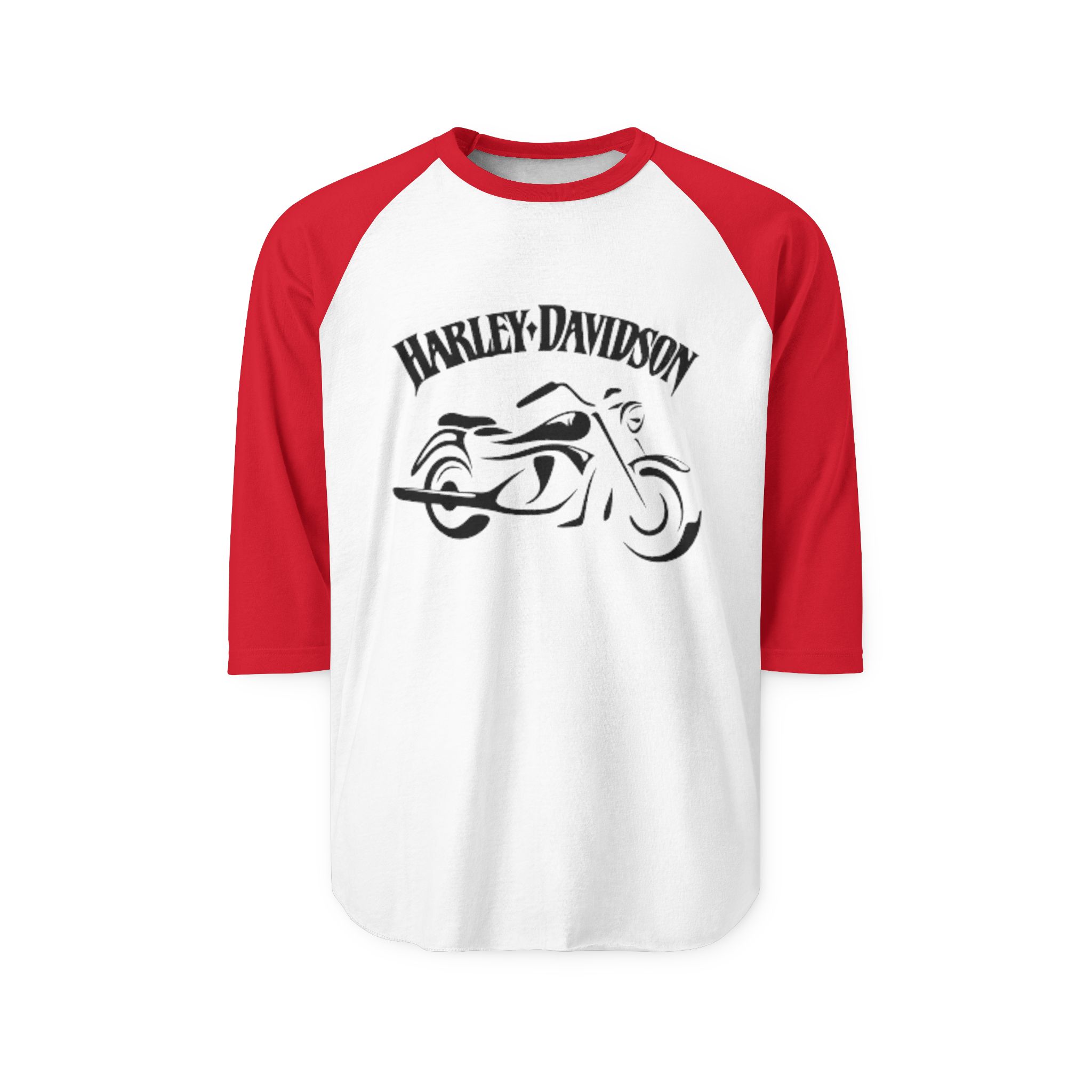 Harley-Davidson Motorcycle Raglan Shirt | Vintage Bike Tee - Görsel 13