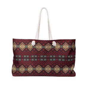 Tribal Geometric Pattern Weekender Bag | Boho Aztec Travel Tote