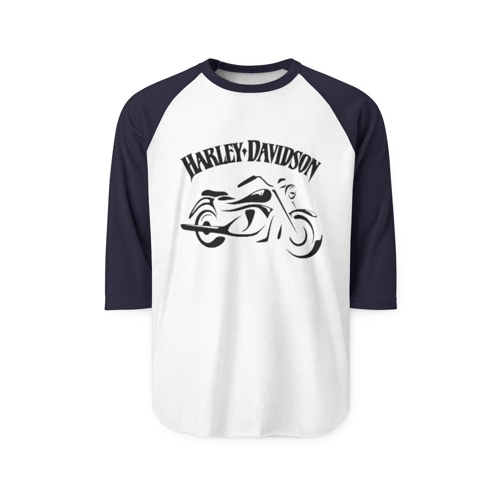 Harley-Davidson Motorcycle Raglan Shirt | Vintage Bike Tee - Görsel 11