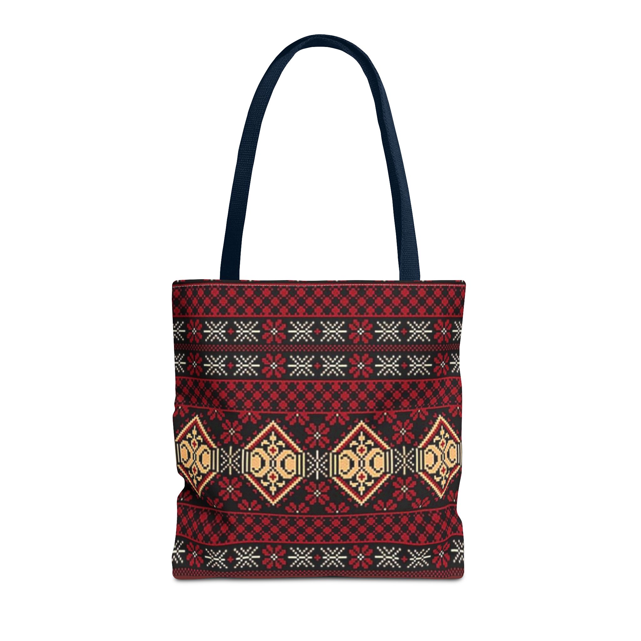 Geometric Tribal Pattern Tote | Red Aztec Boho Tote Bag - Görsel 33