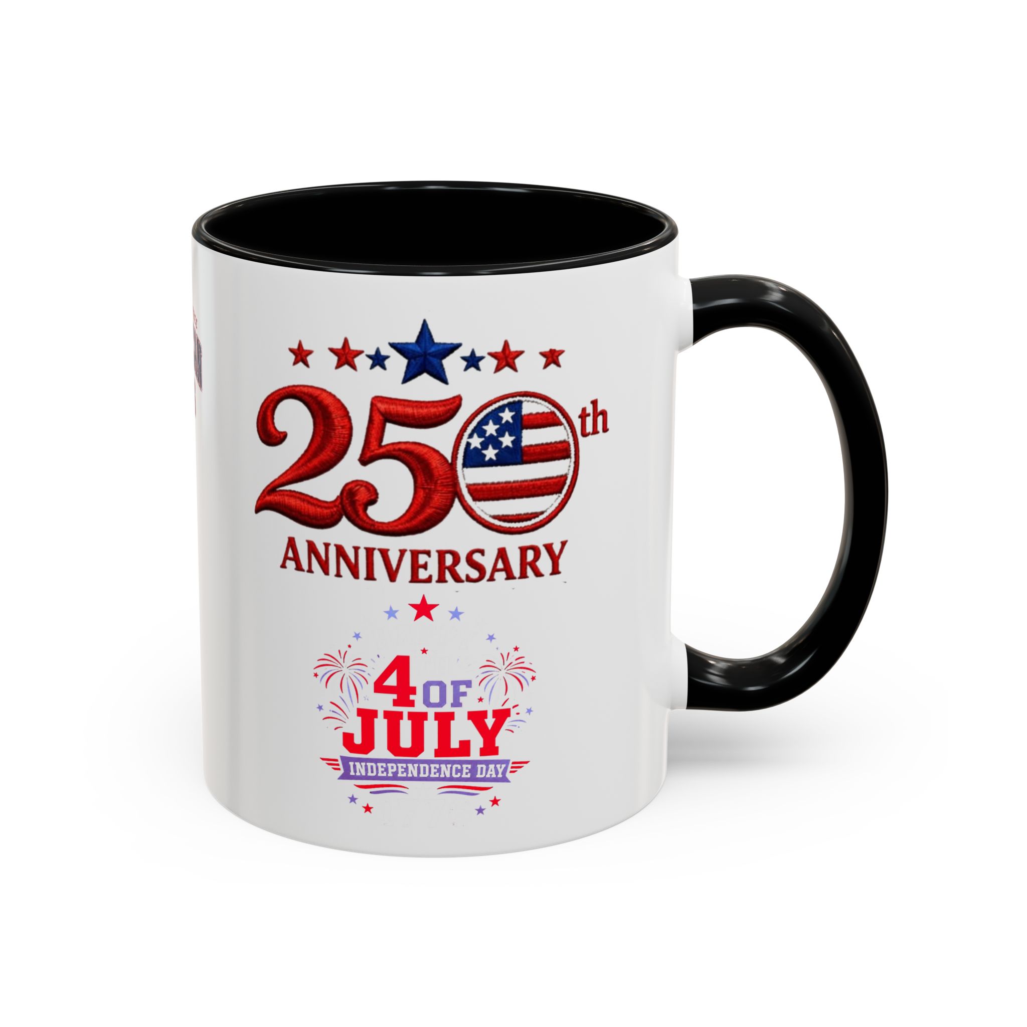 25th Anniversary 4th of July Coffee Mug | American Independence 1776 - Görsel 3