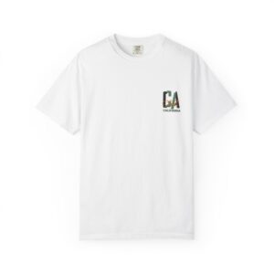 California Beach City graphic T-shirt | CA palm tree surf car design