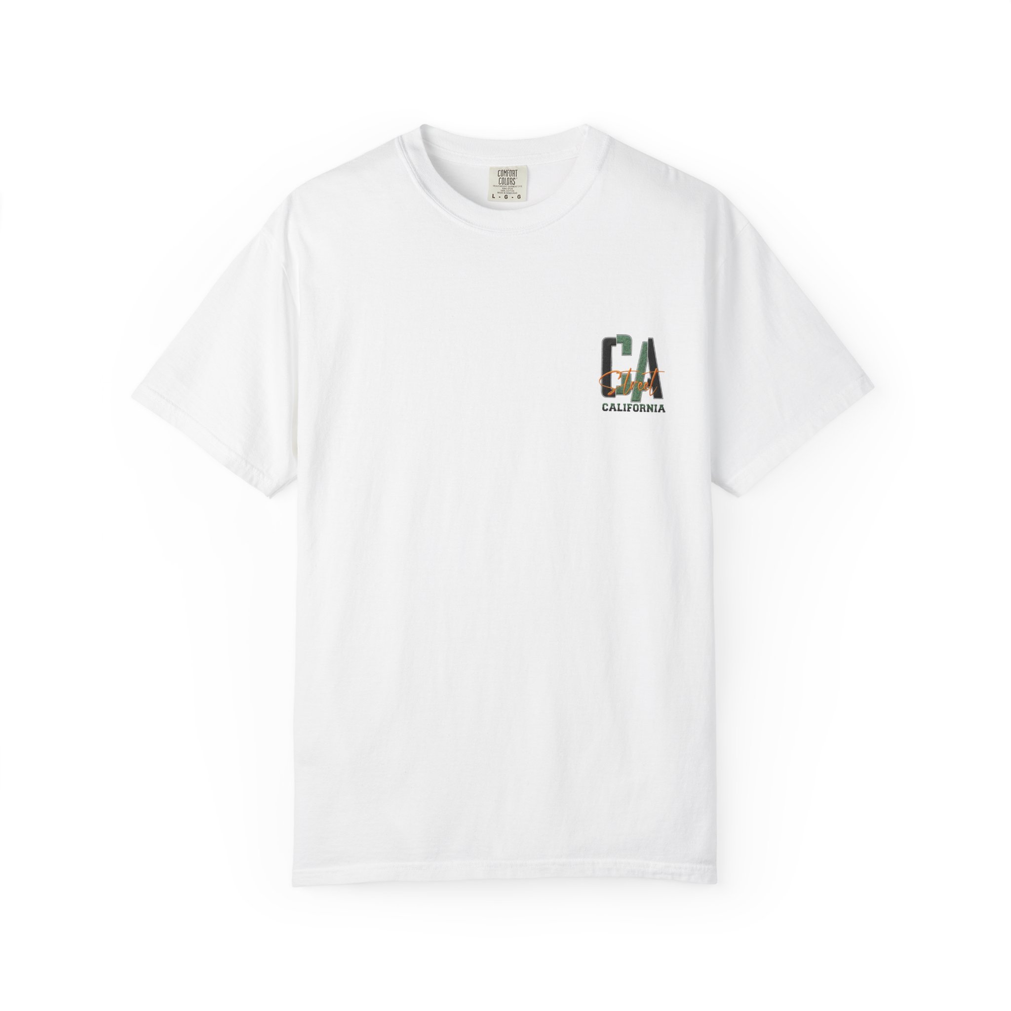 California Beach City graphic T-shirt | CA palm tree surf car design