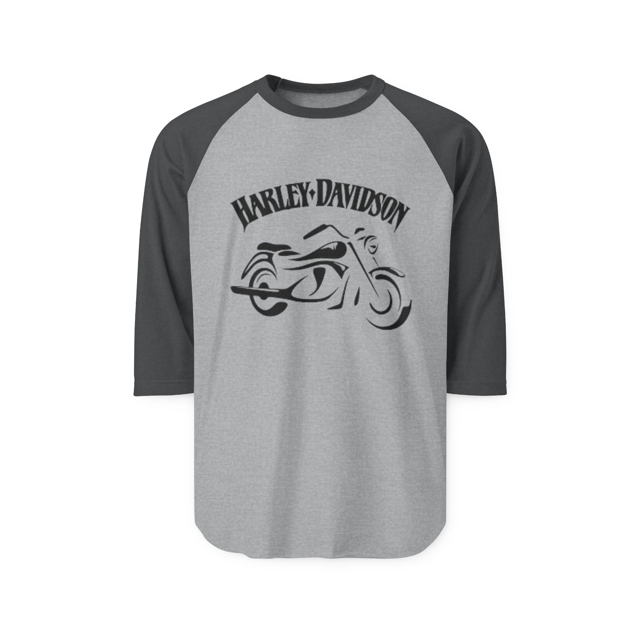 Harley-Davidson Motorcycle Raglan Shirt | Vintage Bike Tee