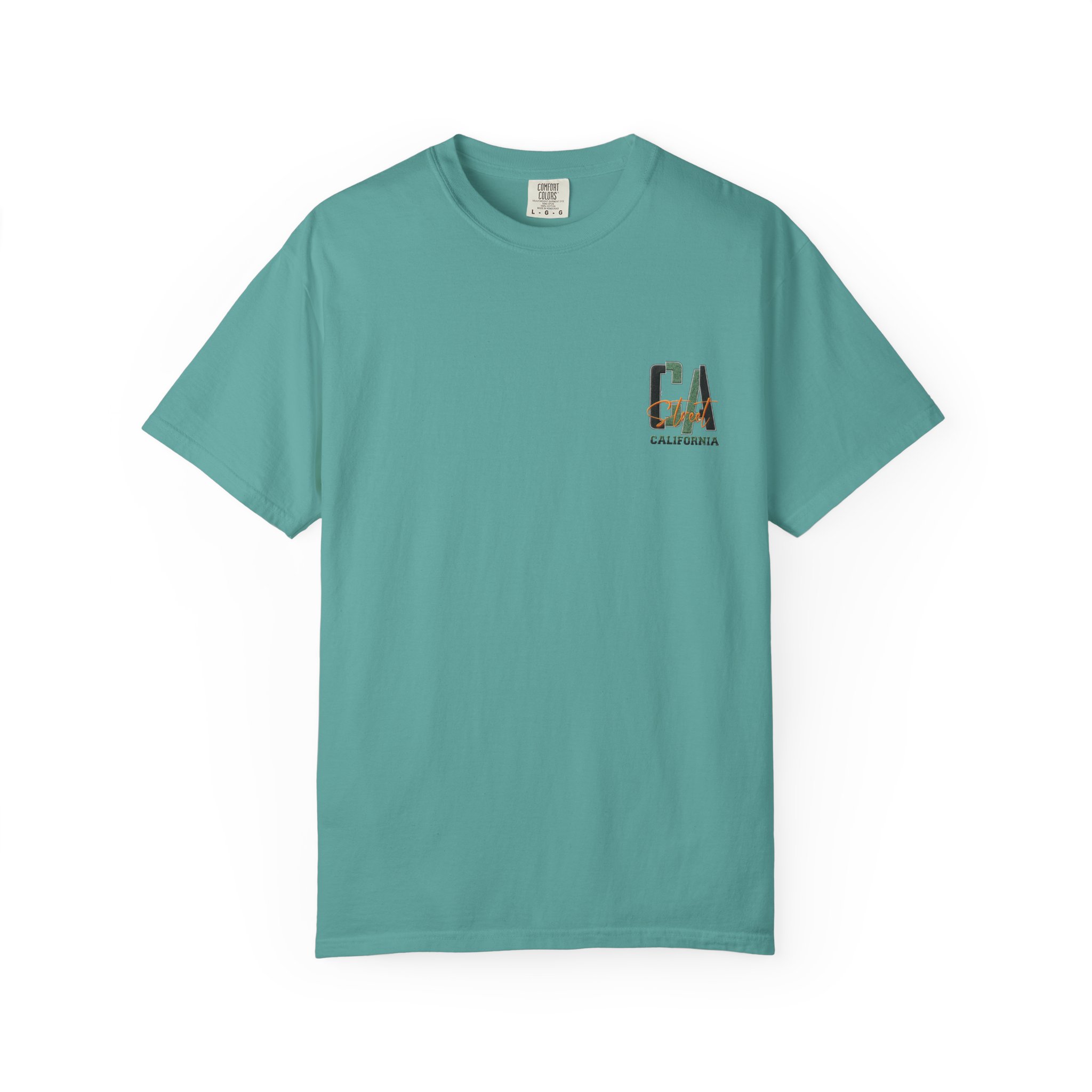 California Beach City graphic T-shirt | CA palm tree surf car design - Görsel 13