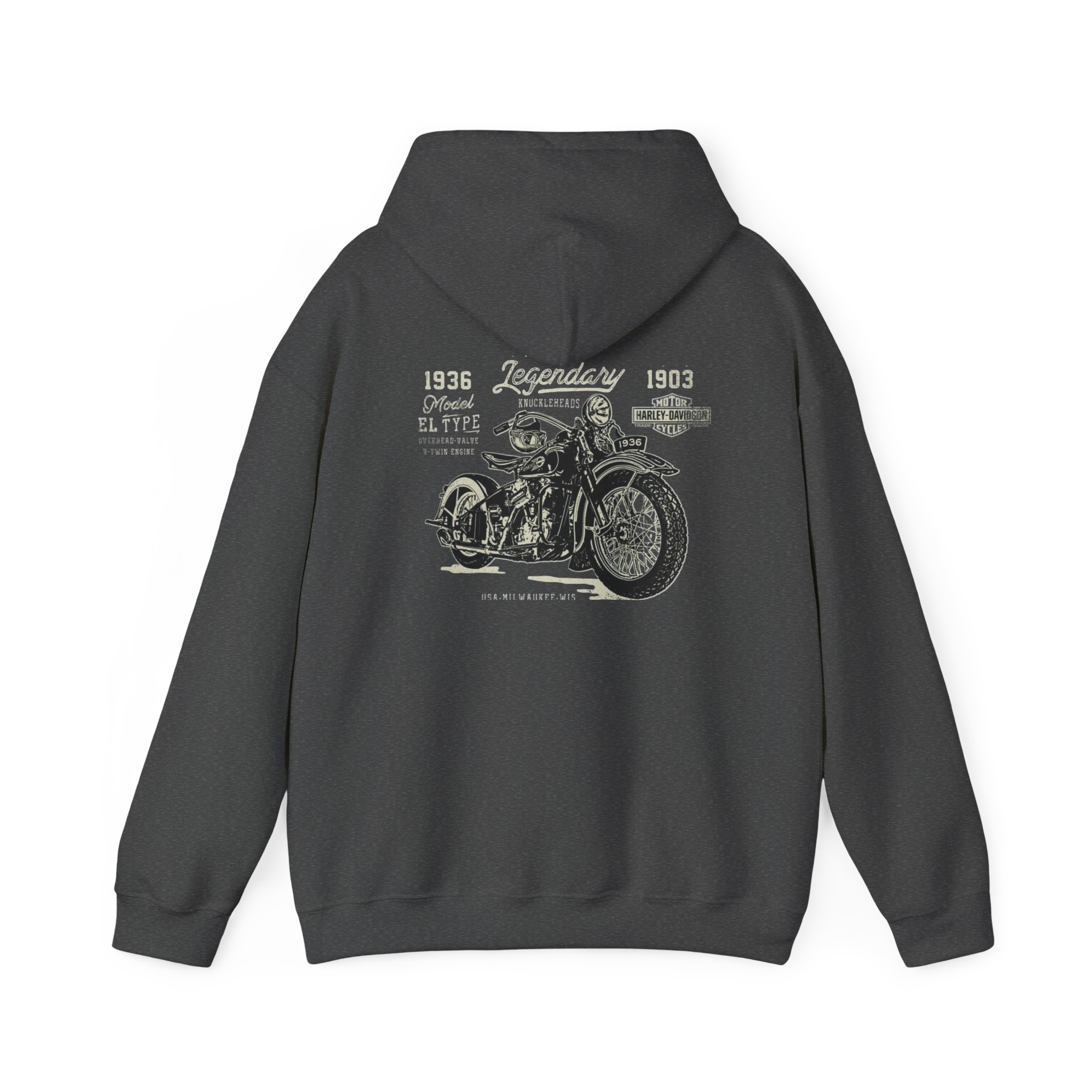 Vintage Motorcycle Hoodie | Harley-Davidson Script Logo - Görsel 14