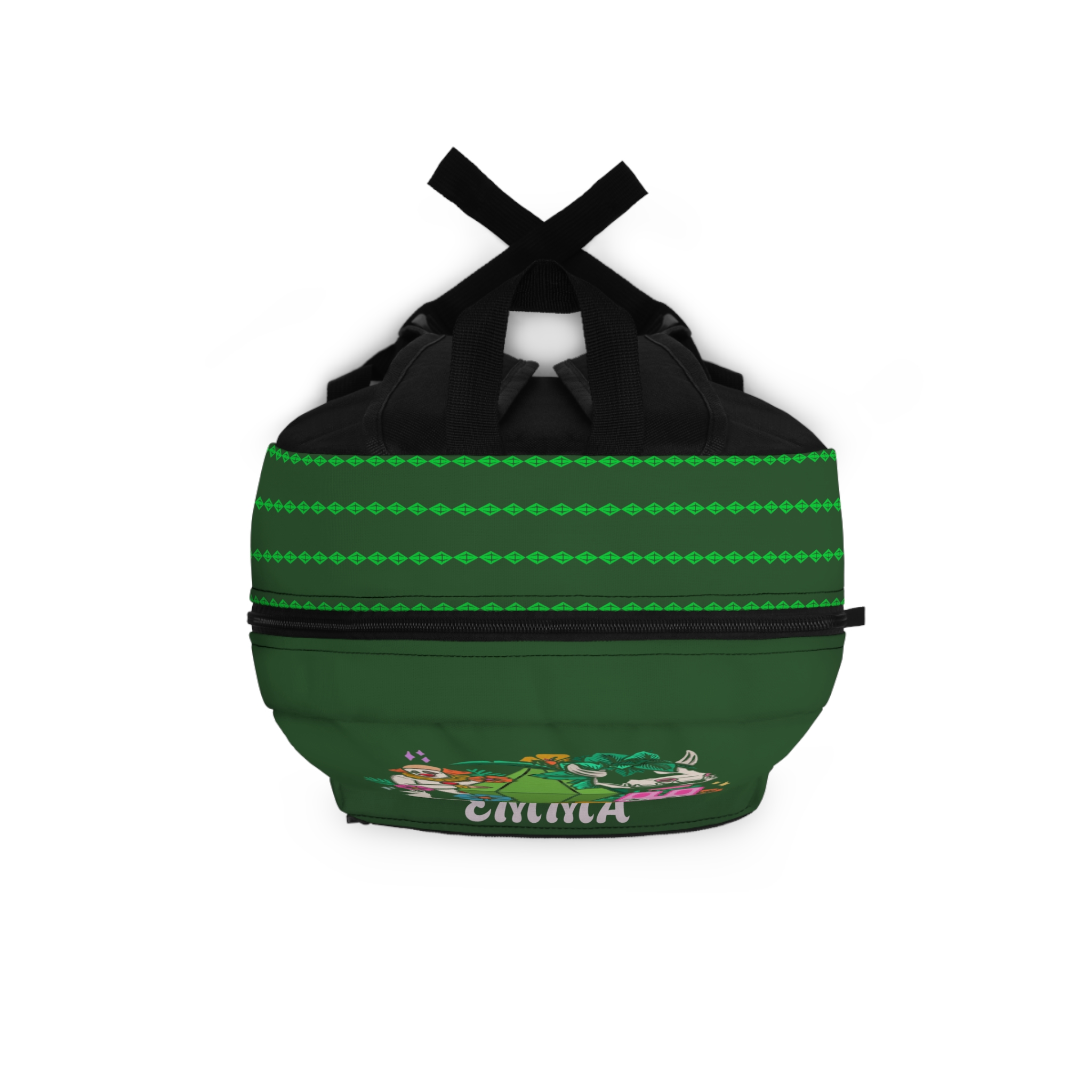 Personalized The Sims Plumbob Characters Backpack | Green Gaming School Bag - Görsel 4